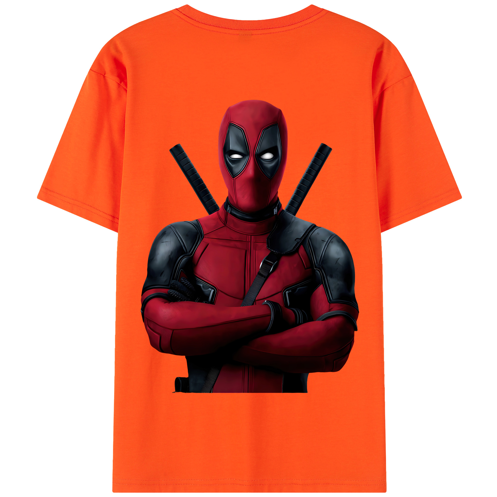 （画像用） Deadpool デッドプール 綿100％半袖Tシャツ（背面プリント）