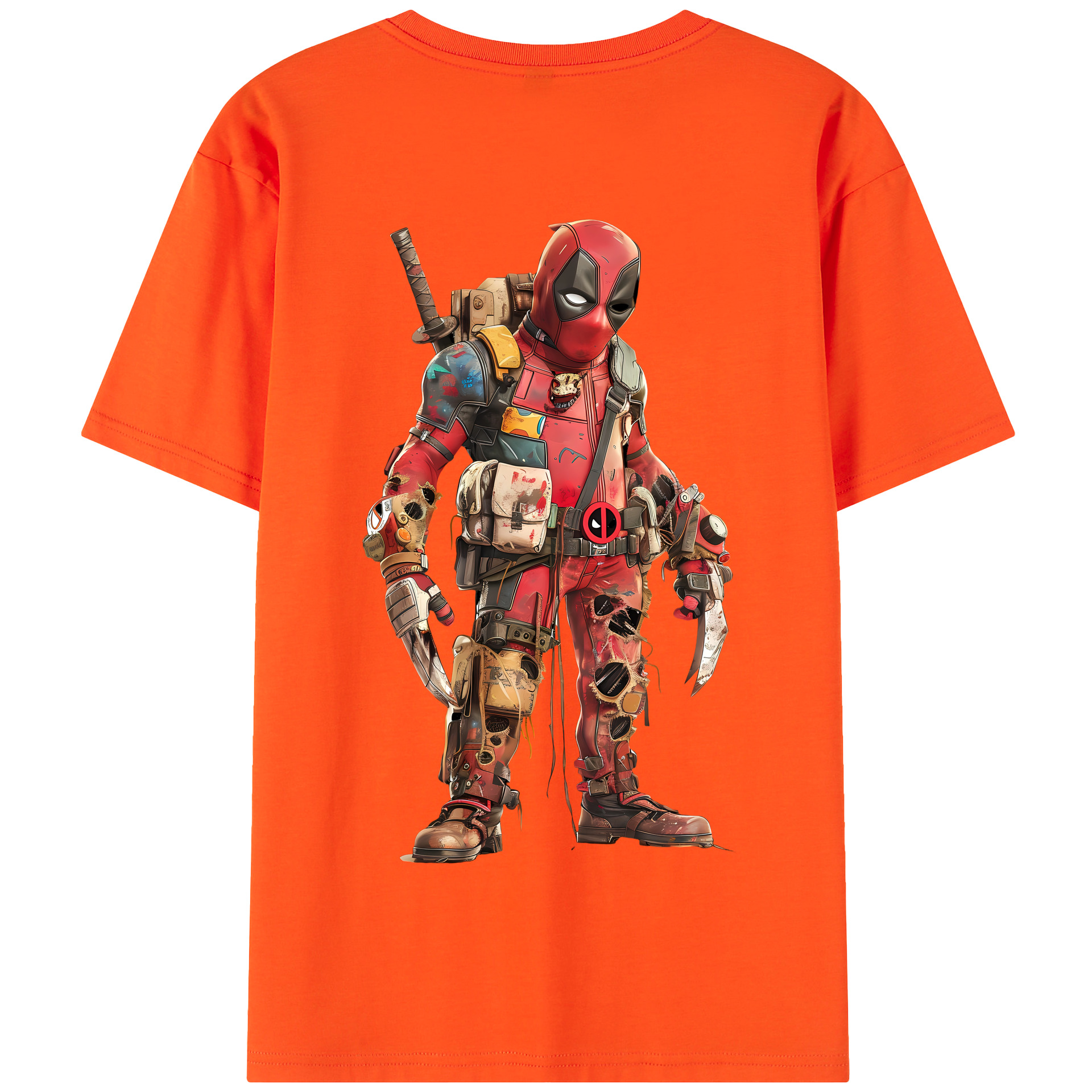 （画像用） Deadpool デッドプール 綿100％半袖Tシャツ（背面プリント）