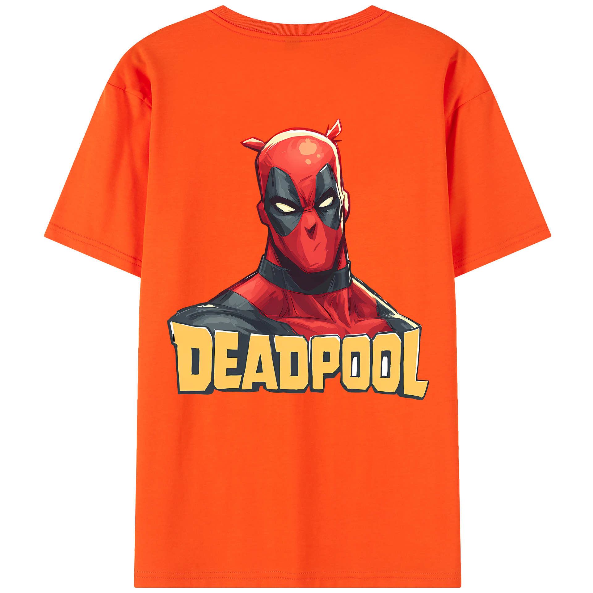 （画像用） Deadpool デッドプール 綿100％半袖Tシャツ（背面プリント）