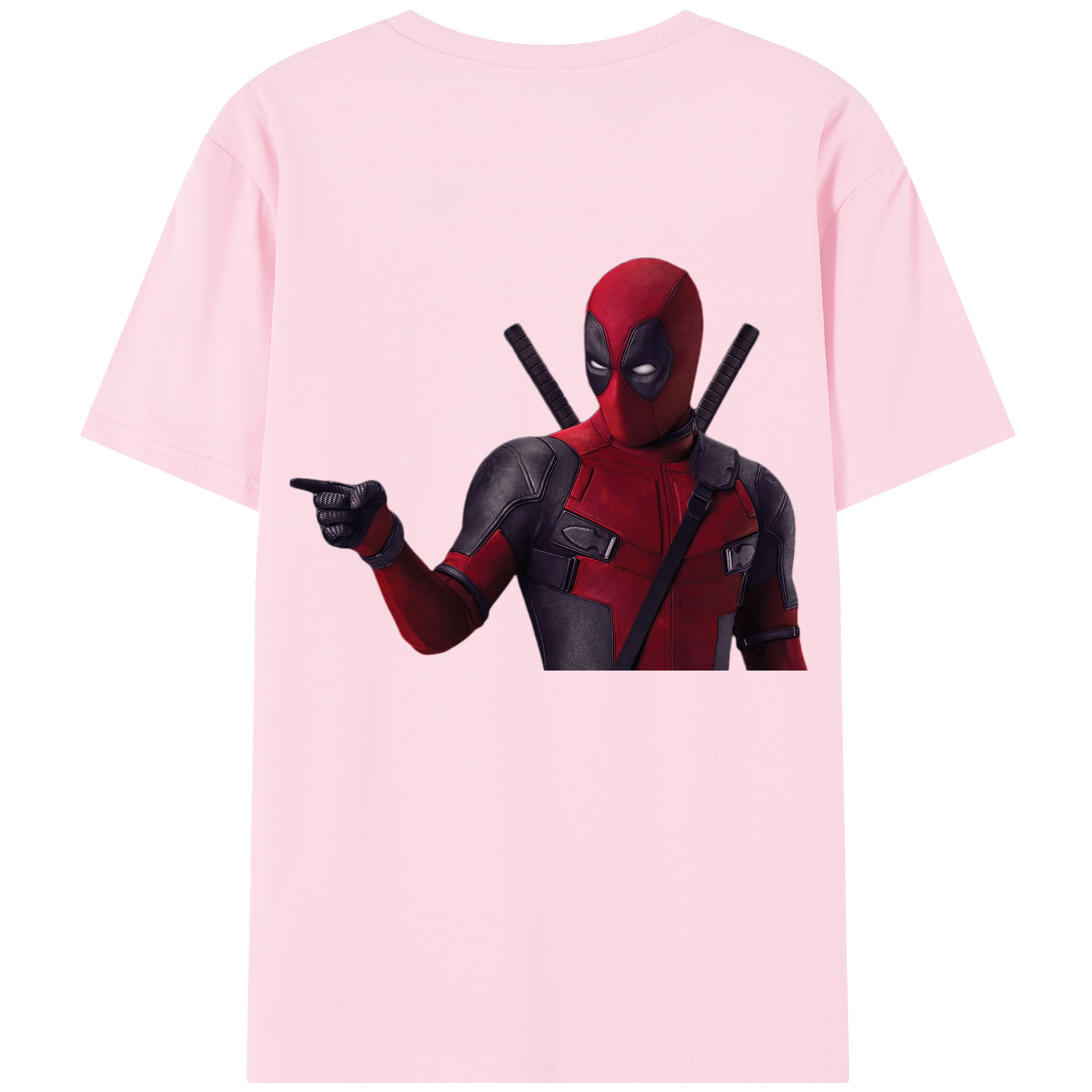 （画像用） Deadpool デッドプール 綿100％半袖Tシャツ（背面プリント）