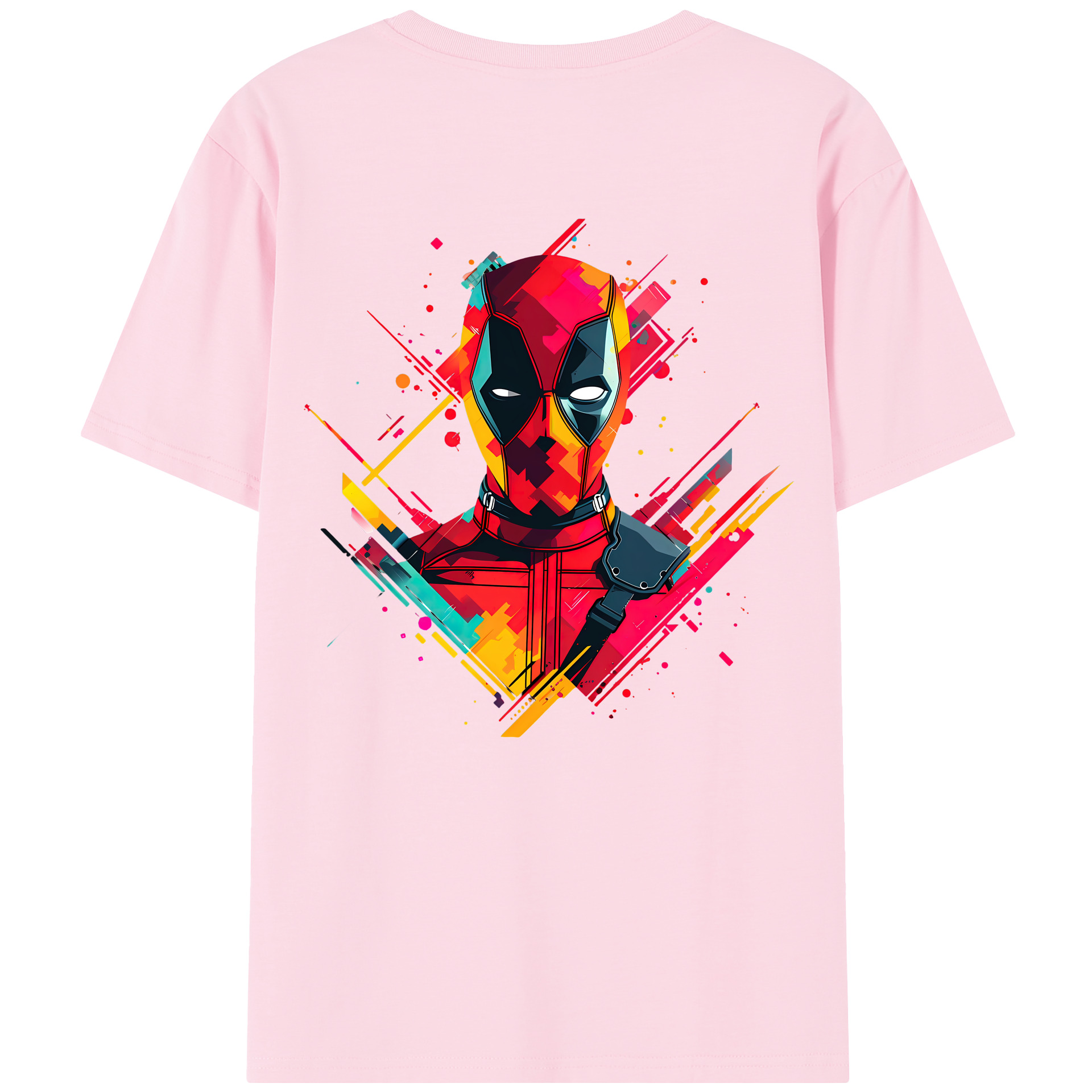 （画像用） Deadpool デッドプール 綿100％半袖Tシャツ（背面プリント）