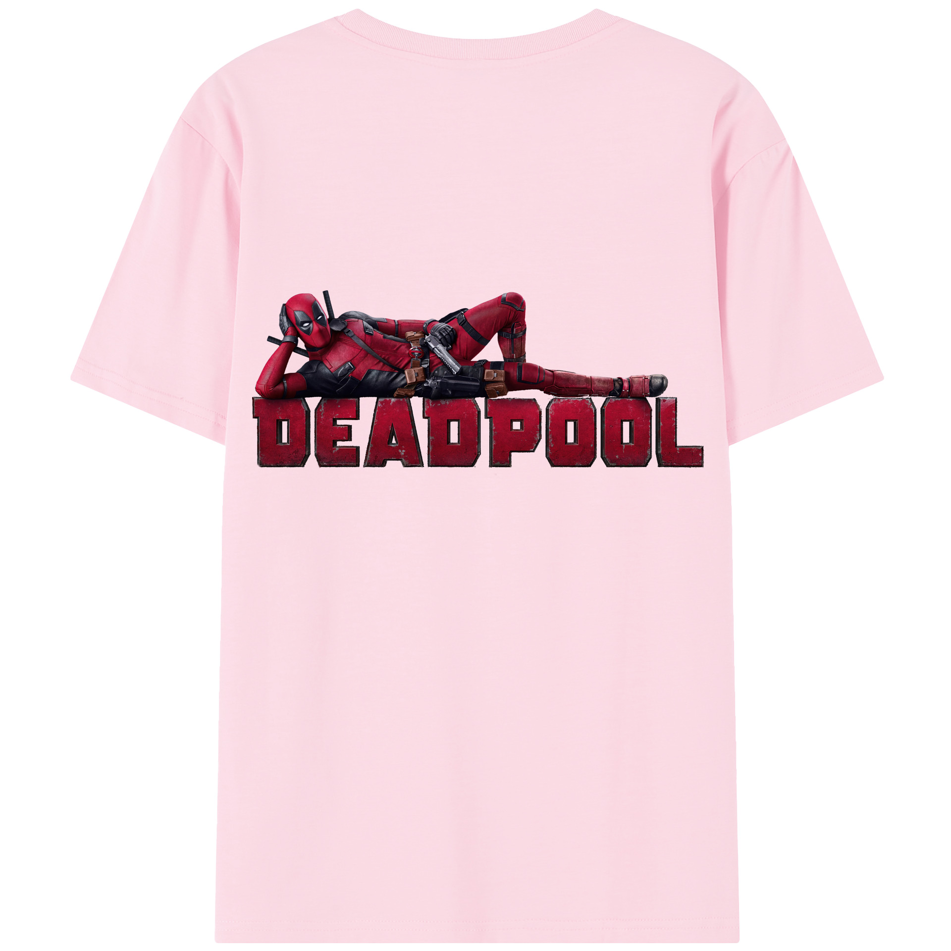 （画像用） Deadpool デッドプール 綿100％半袖Tシャツ（背面プリント）
