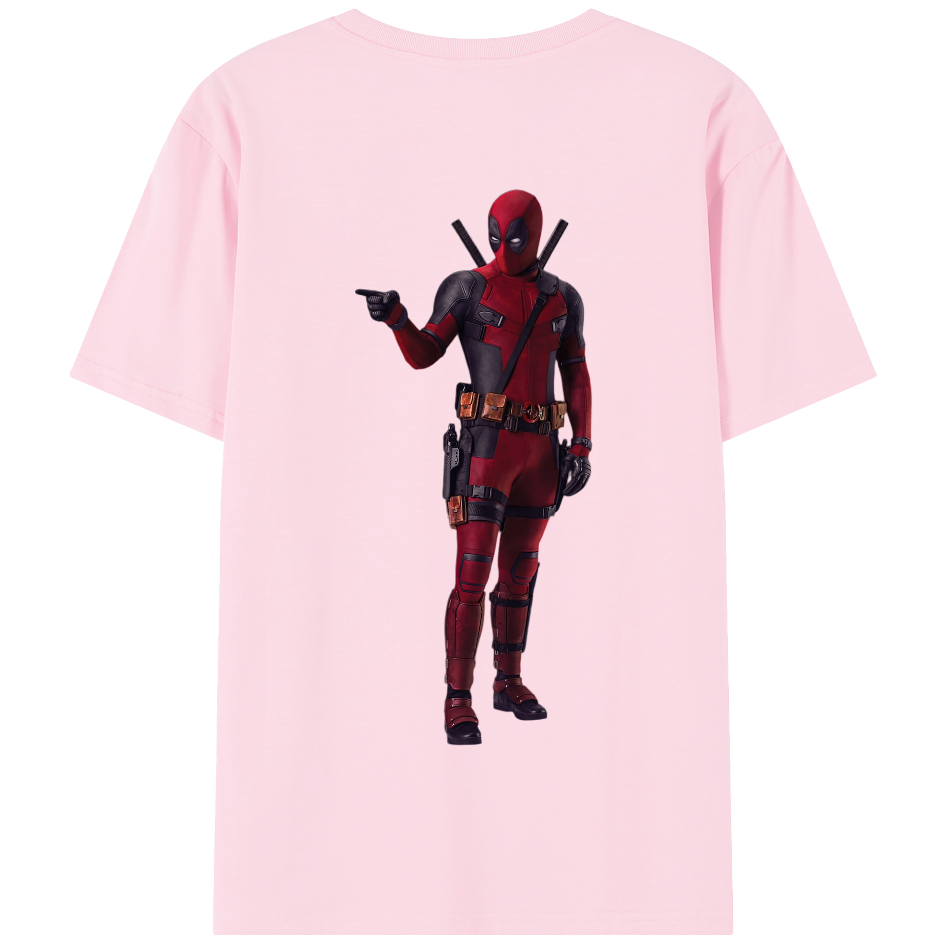 （画像用） Deadpool デッドプール 綿100％半袖Tシャツ（背面プリント）