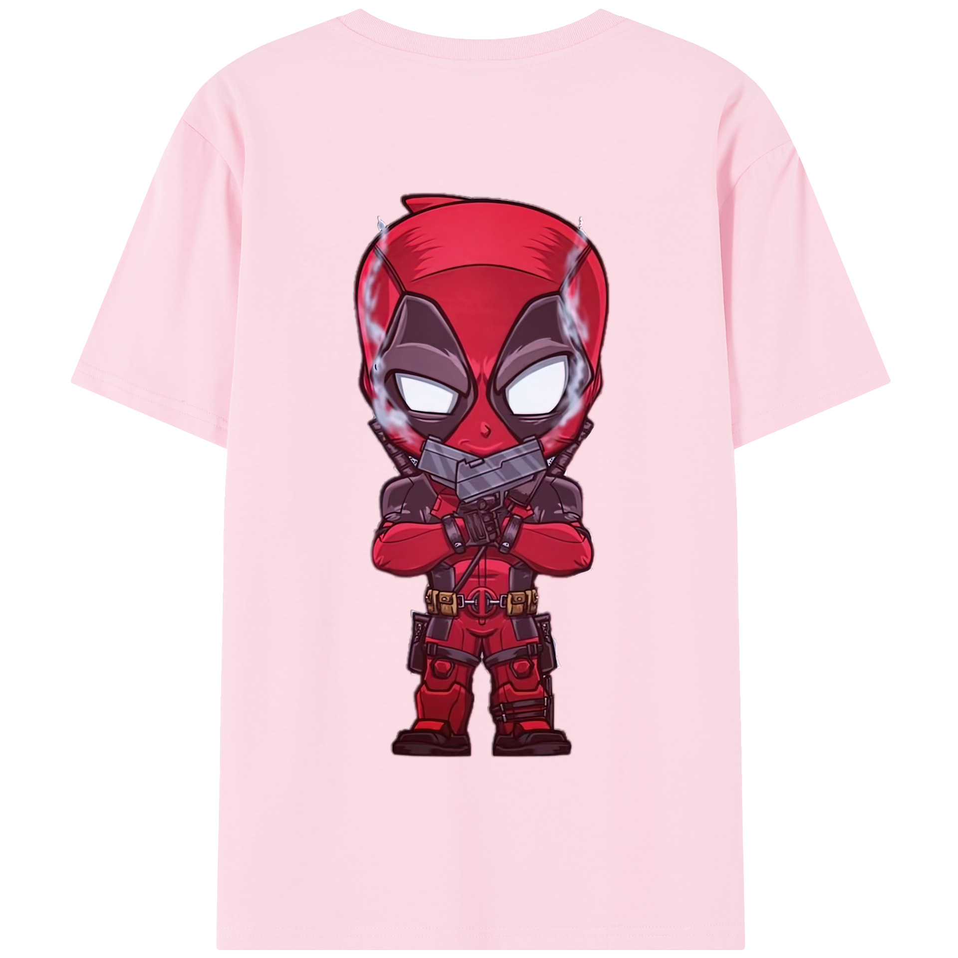 （画像用） Deadpool デッドプール 綿100％半袖Tシャツ（背面プリント）