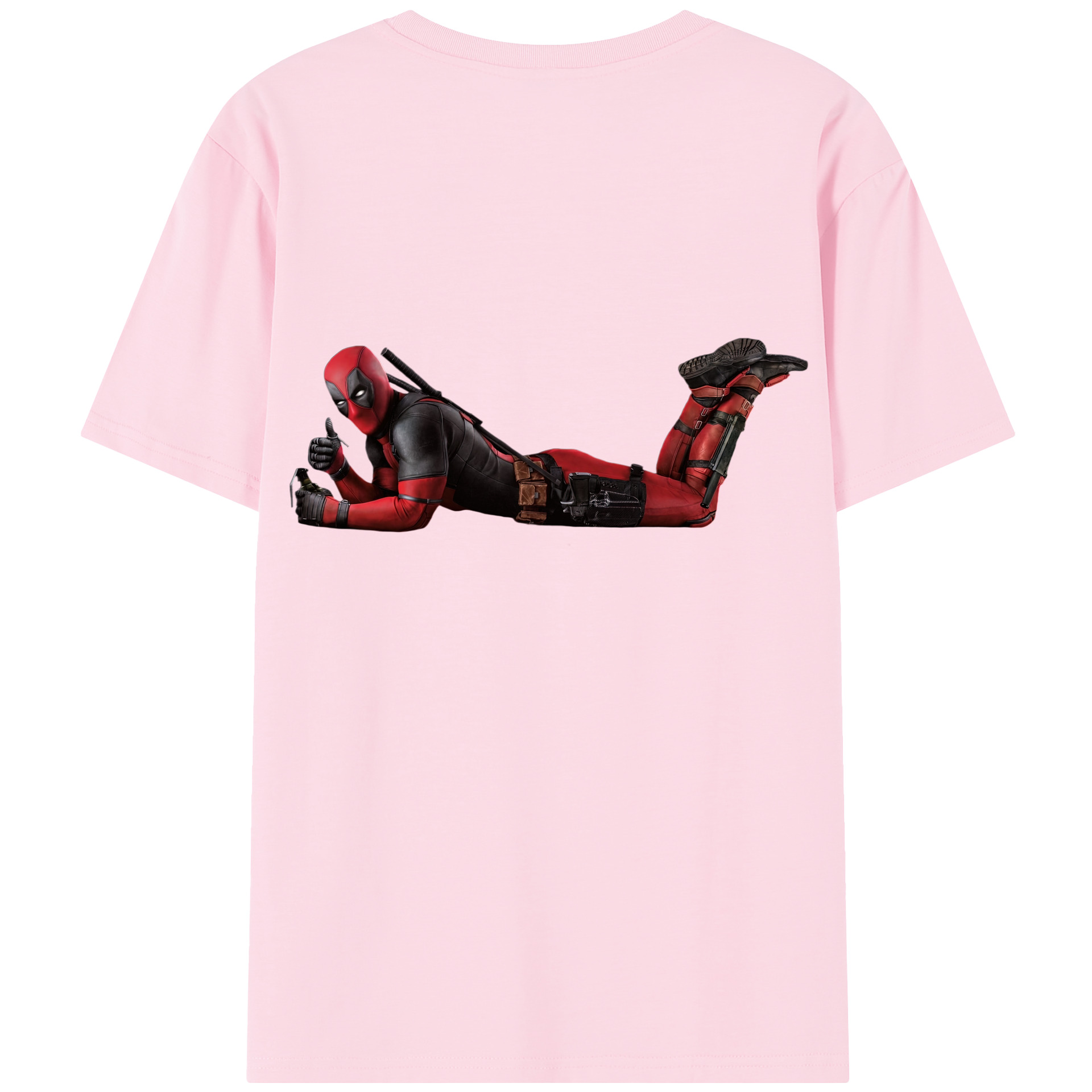 （画像用） Deadpool デッドプール 綿100％半袖Tシャツ（背面プリント）