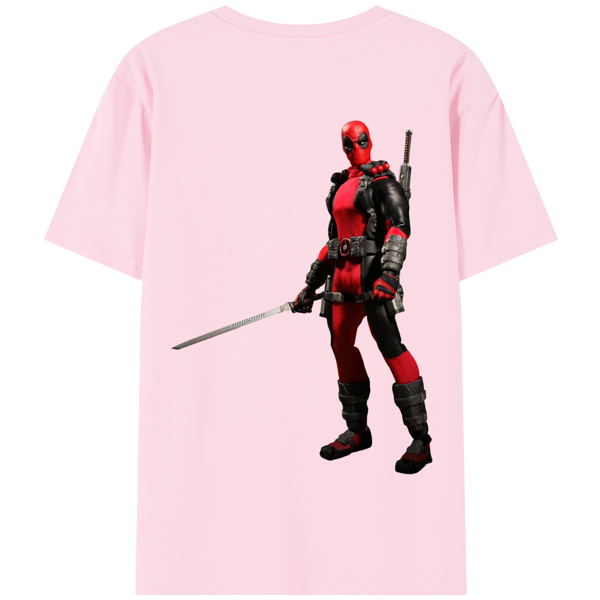 （画像用） Deadpool デッドプール 綿100％半袖Tシャツ（背面プリント）