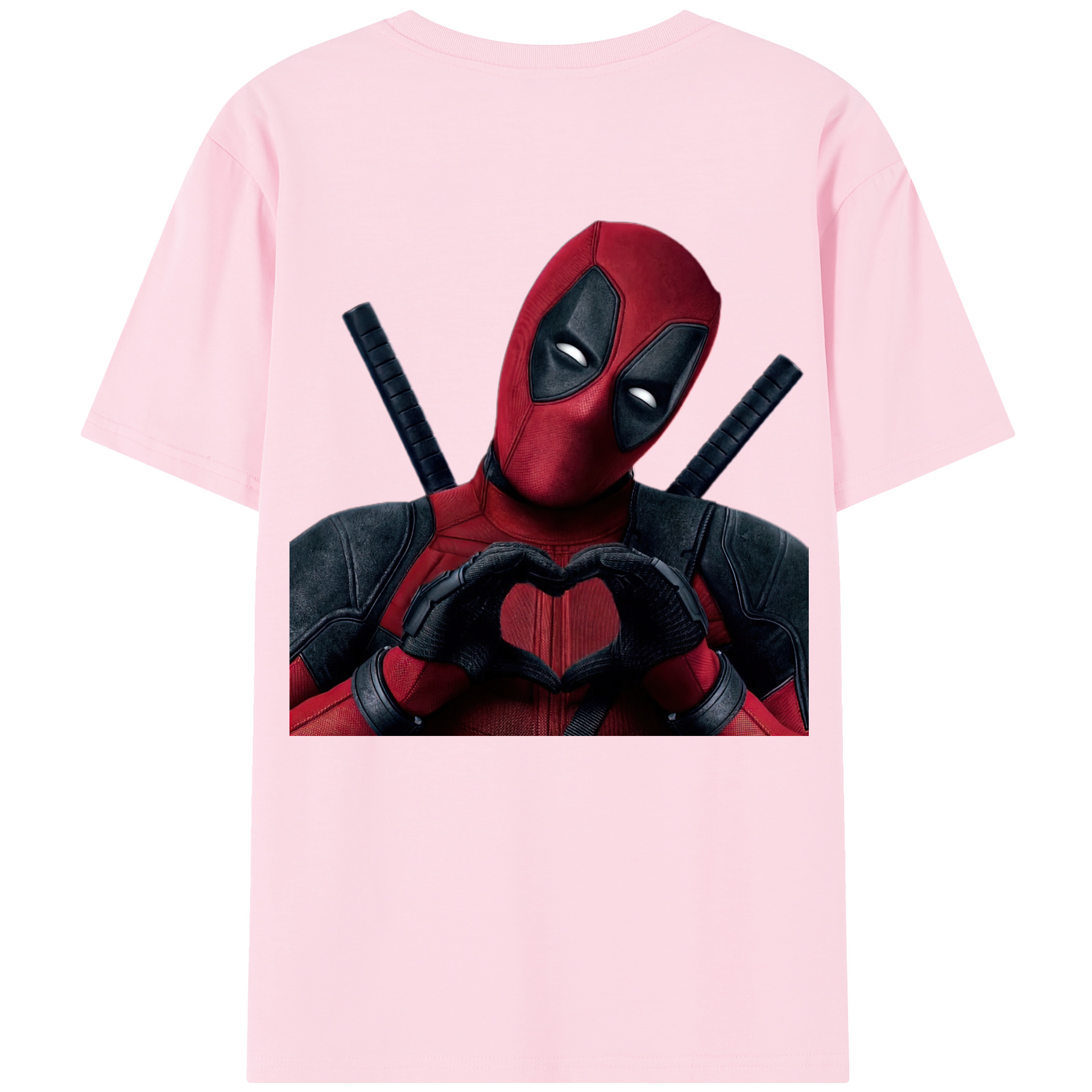 （画像用） Deadpool デッドプール 綿100％半袖Tシャツ（背面プリント）