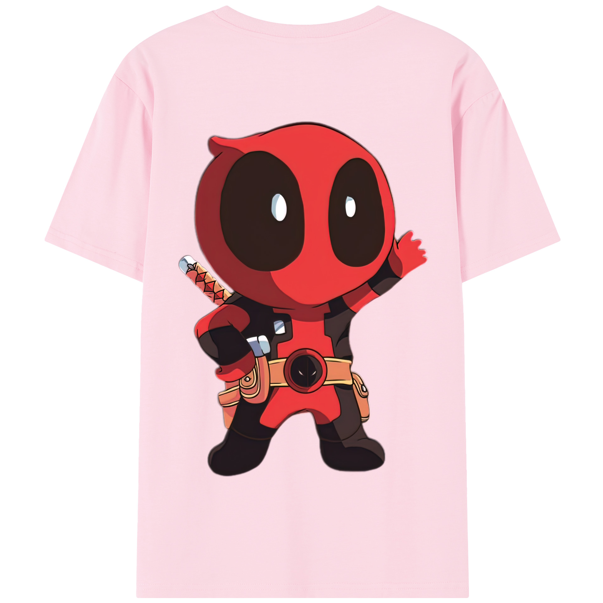 （画像用） Deadpool デッドプール 綿100％半袖Tシャツ（背面プリント）