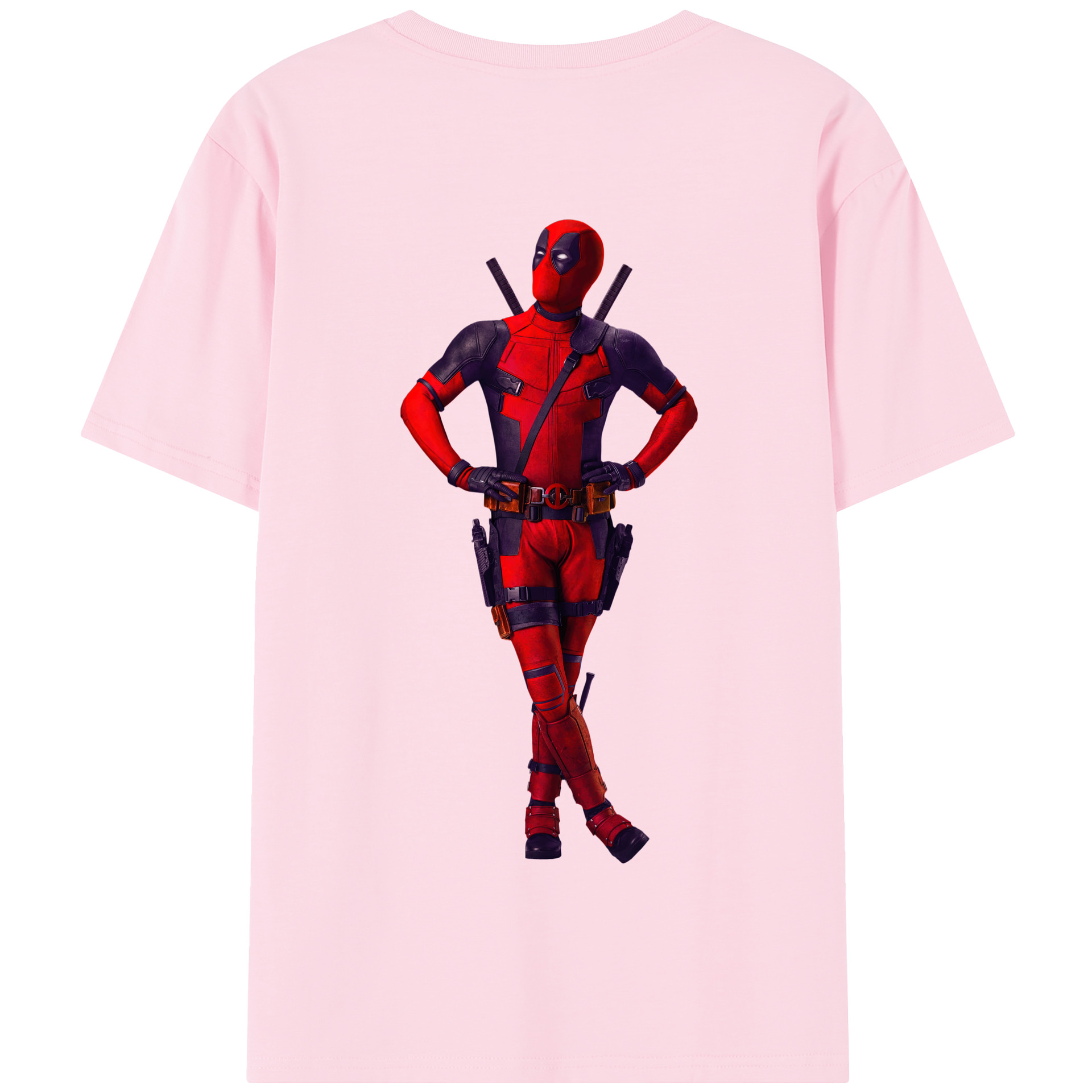 （画像用） Deadpool デッドプール 綿100％半袖Tシャツ（背面プリント）