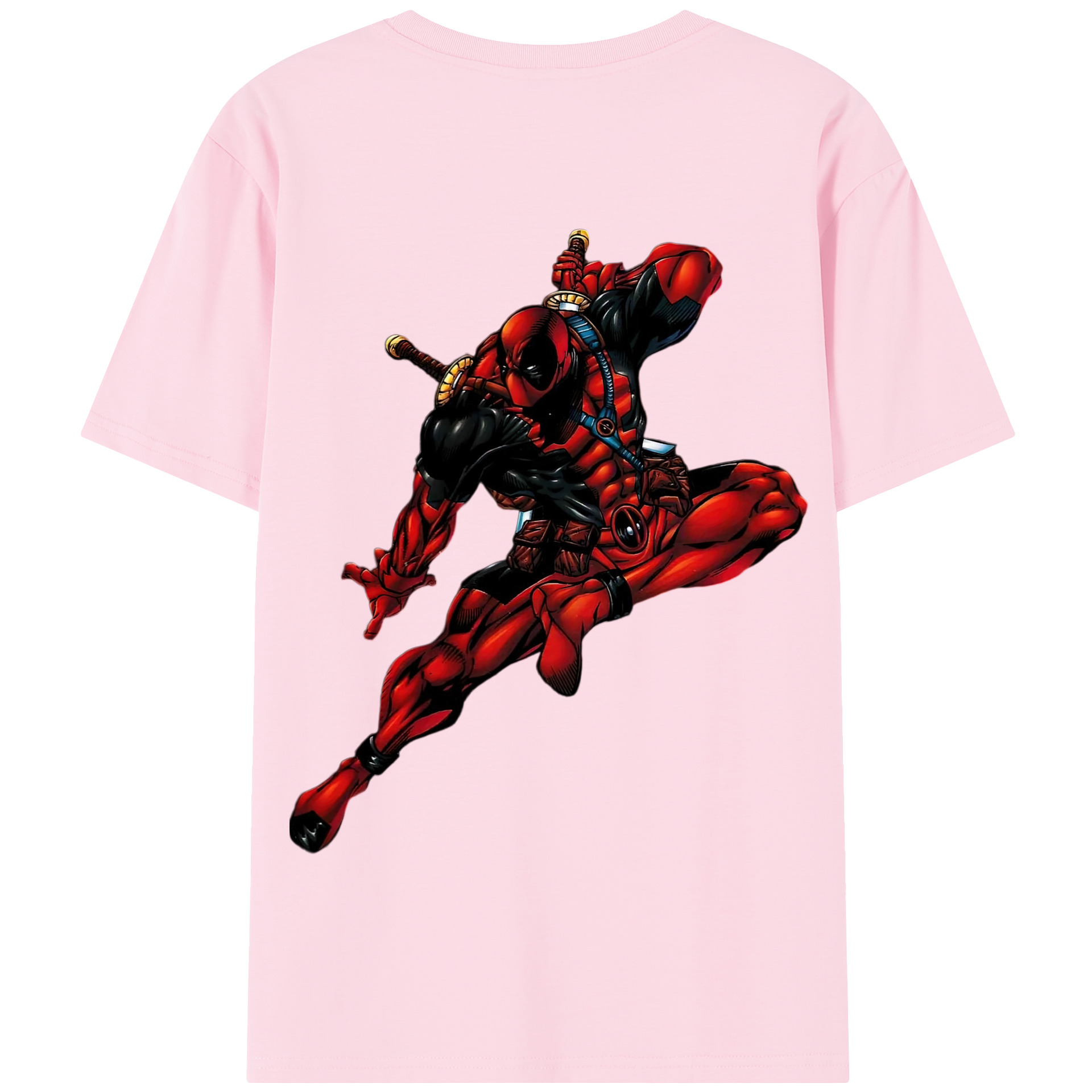（画像用） Deadpool デッドプール 綿100％半袖Tシャツ（背面プリント）