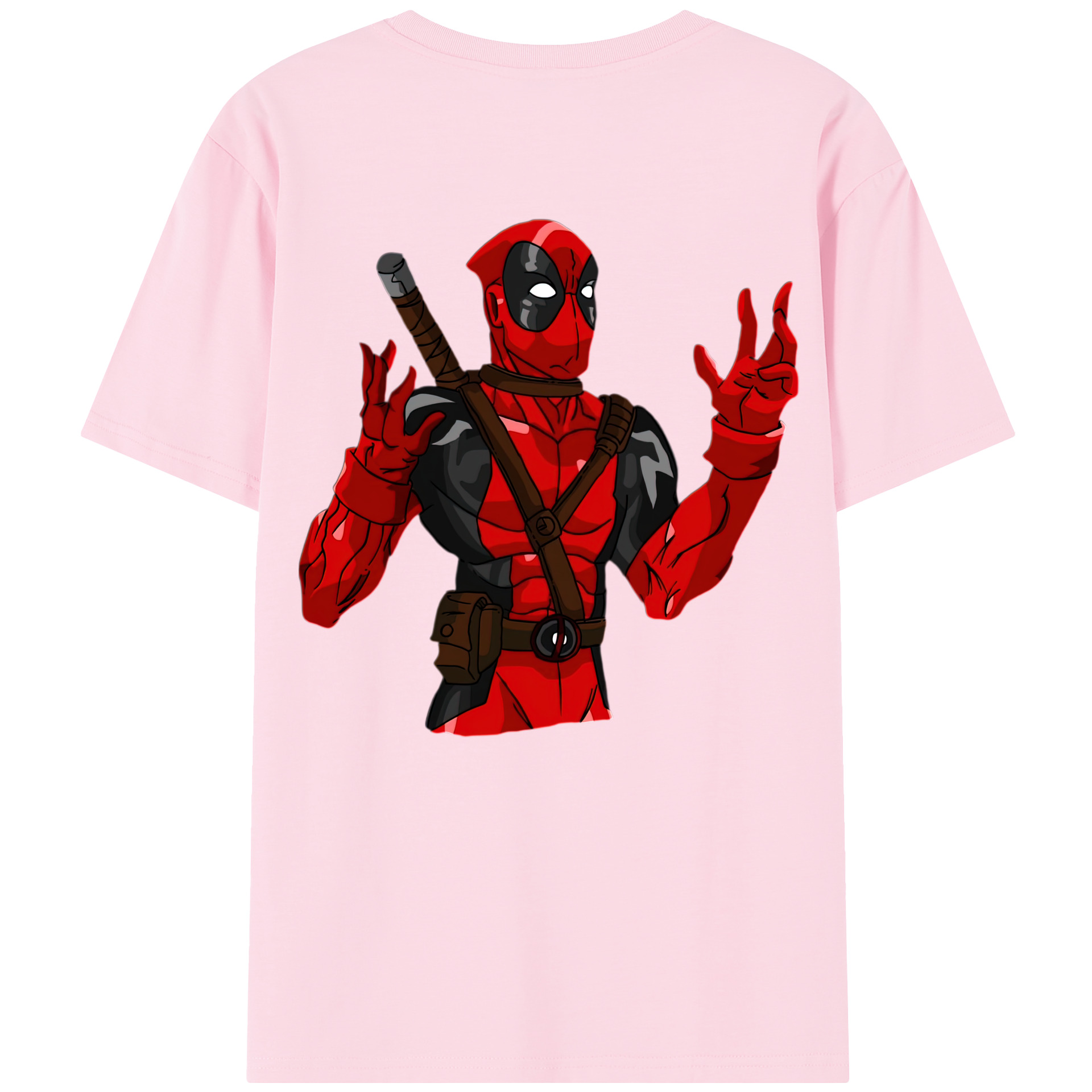 （画像用） Deadpool デッドプール 綿100％半袖Tシャツ（背面プリント）