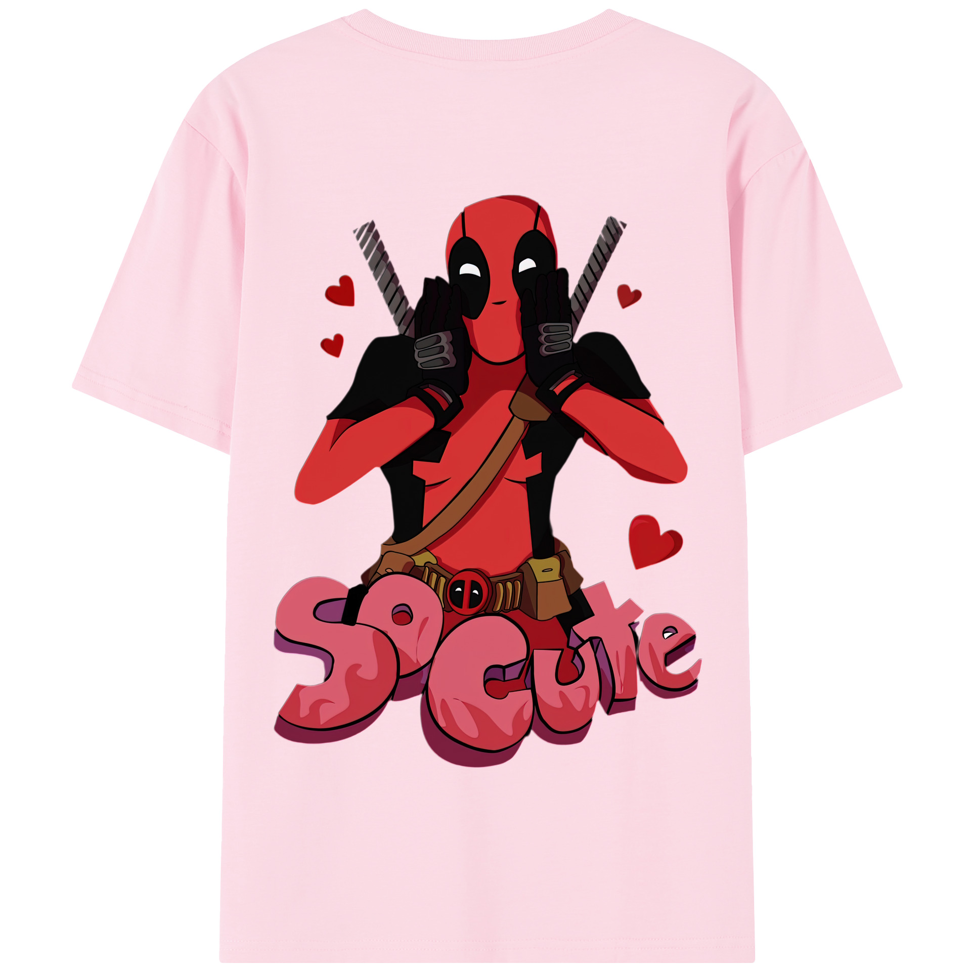 （画像用） Deadpool デッドプール 綿100％半袖Tシャツ（背面プリント）