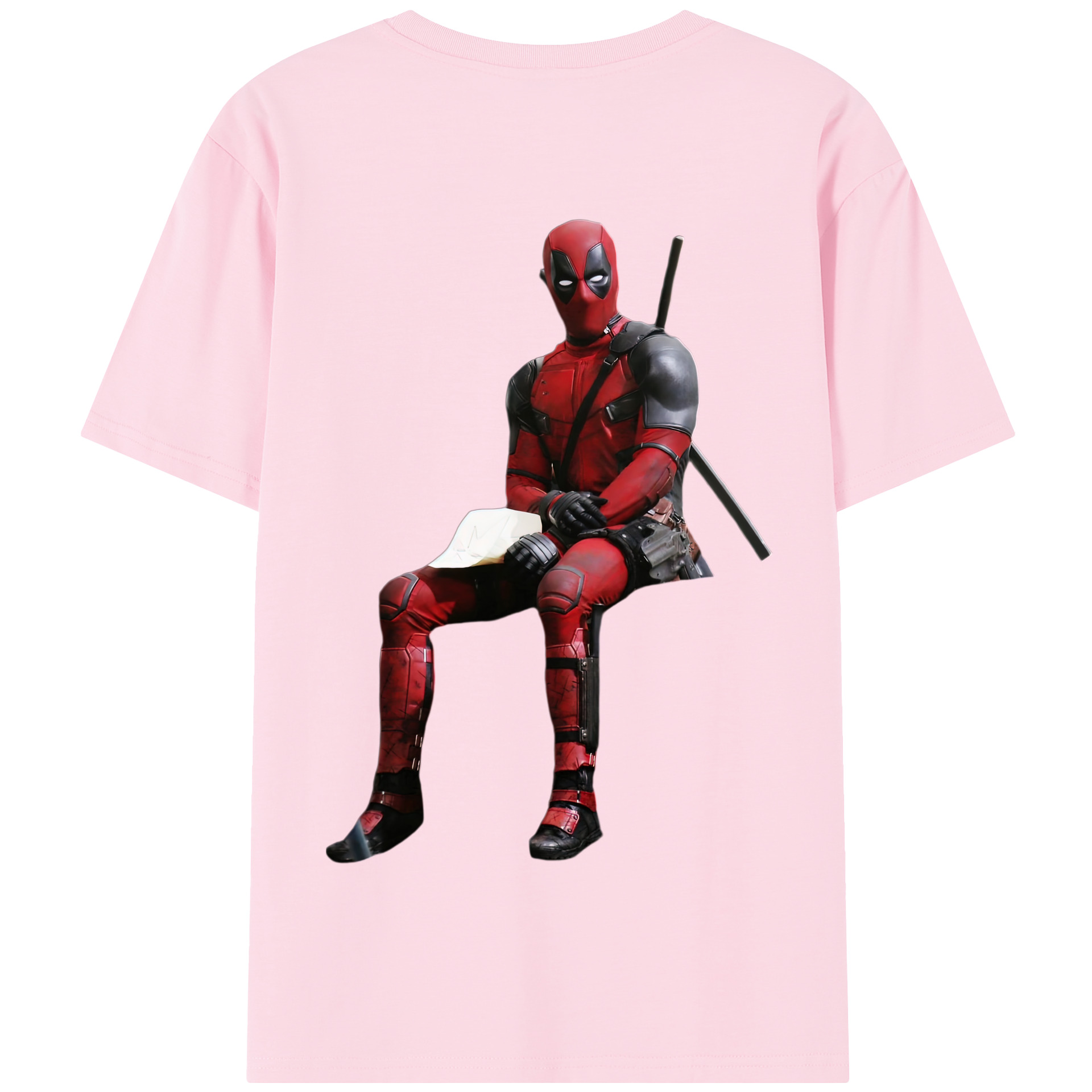 （画像用） Deadpool デッドプール 綿100％半袖Tシャツ（背面プリント）