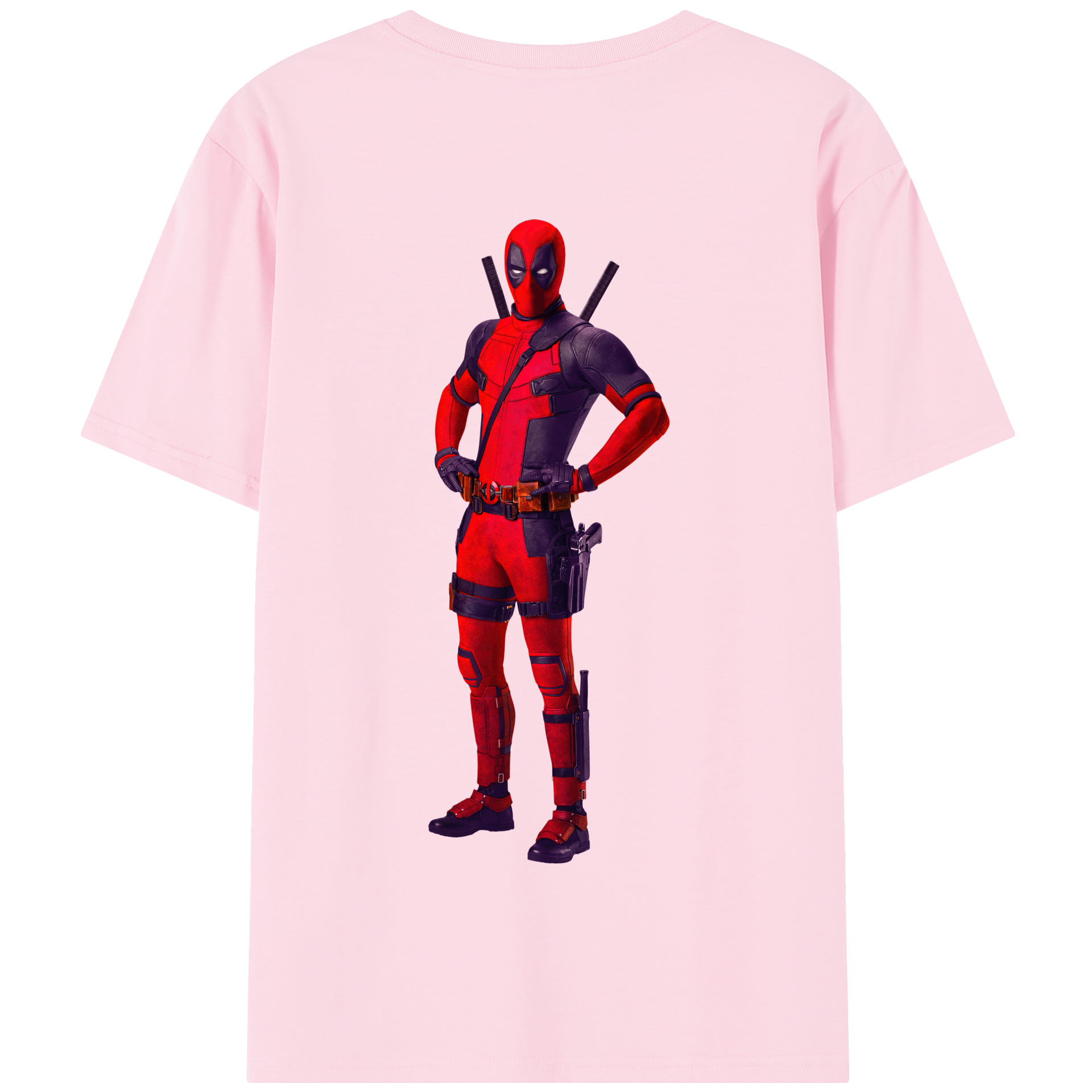 （画像用） Deadpool デッドプール 綿100％半袖Tシャツ（背面プリント）