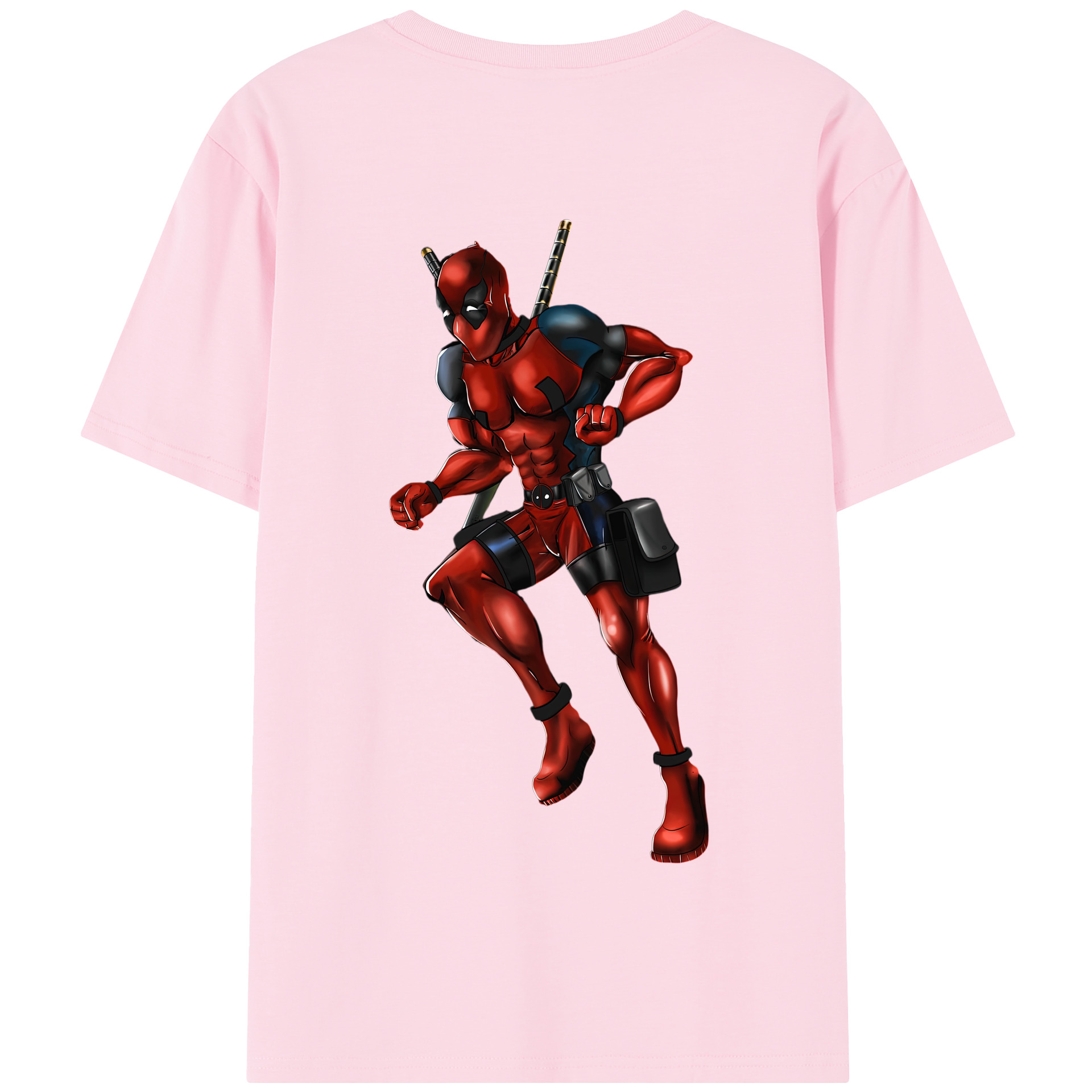 （画像用） Deadpool デッドプール 綿100％半袖Tシャツ（背面プリント）