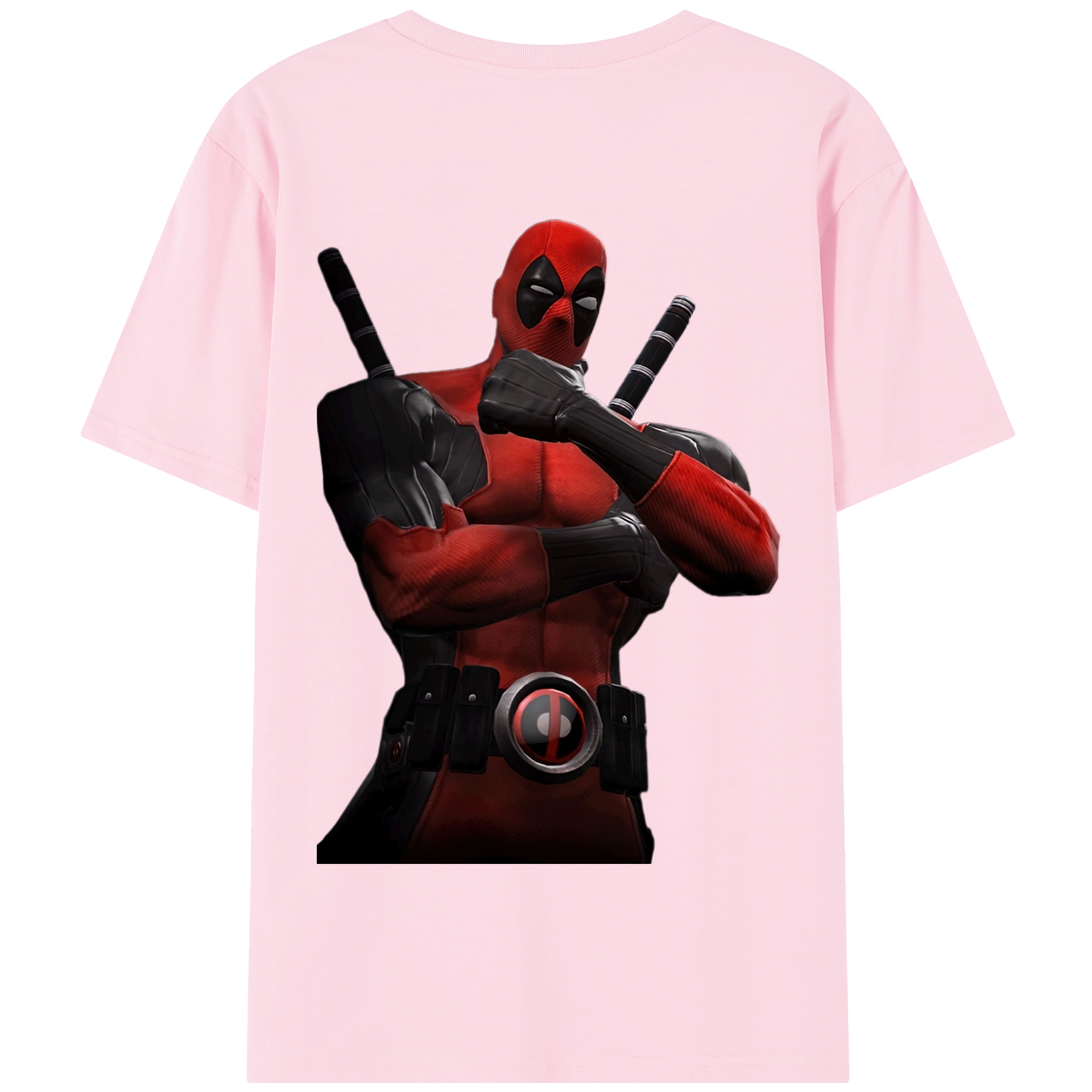 （画像用） Deadpool デッドプール 綿100％半袖Tシャツ（背面プリント）