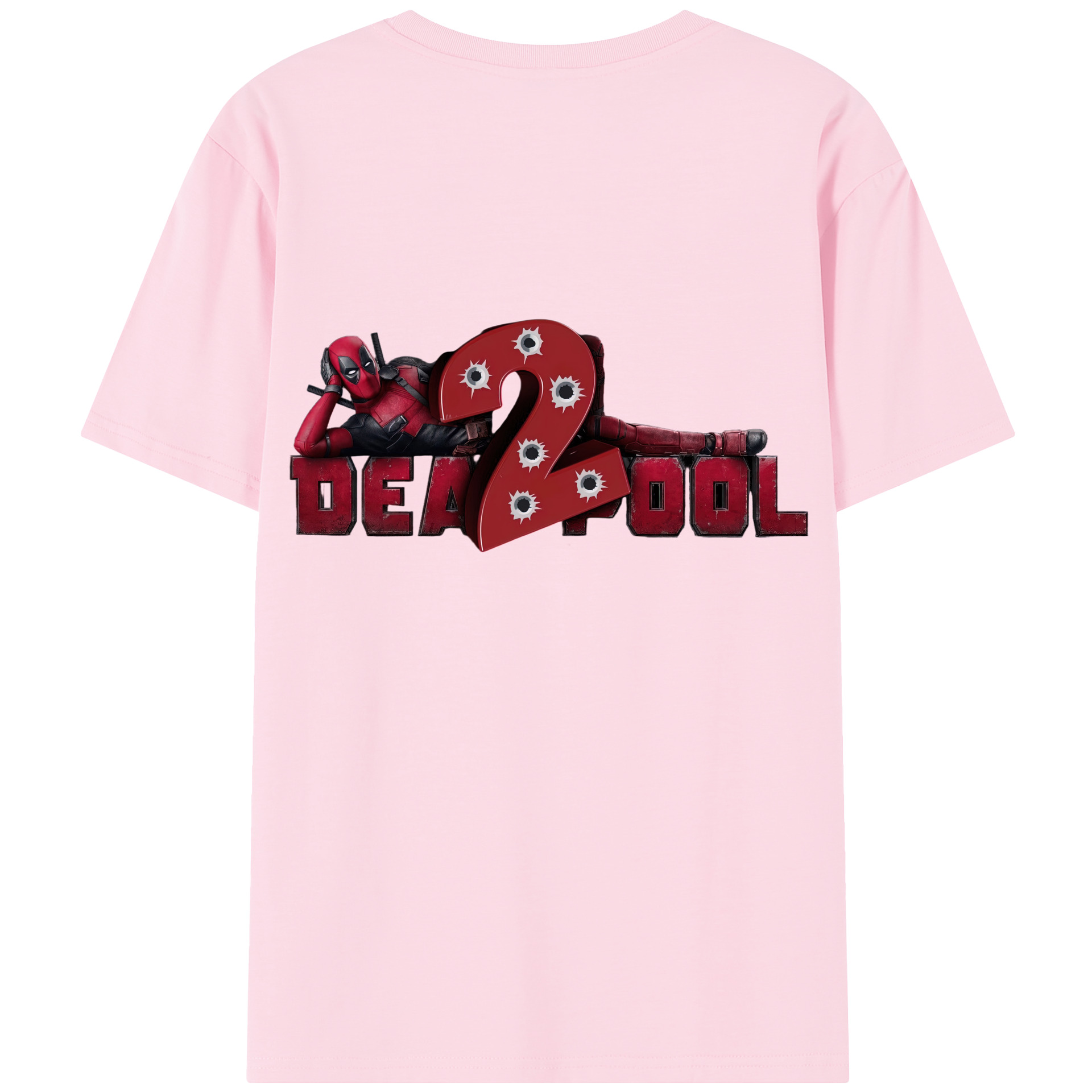 （画像用） Deadpool デッドプール 綿100％半袖Tシャツ（背面プリント）