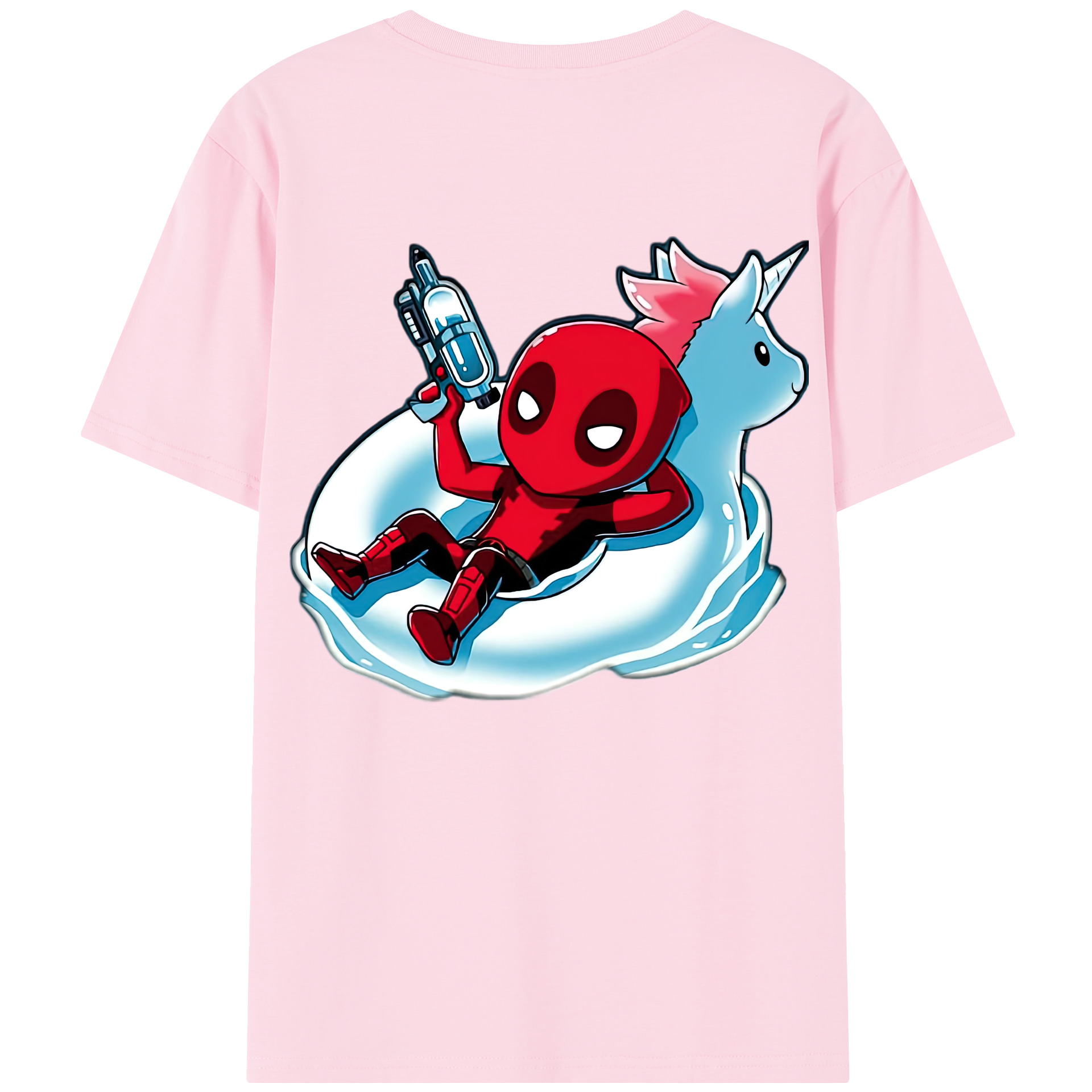 （画像用） Deadpool デッドプール 綿100％半袖Tシャツ（背面プリント）
