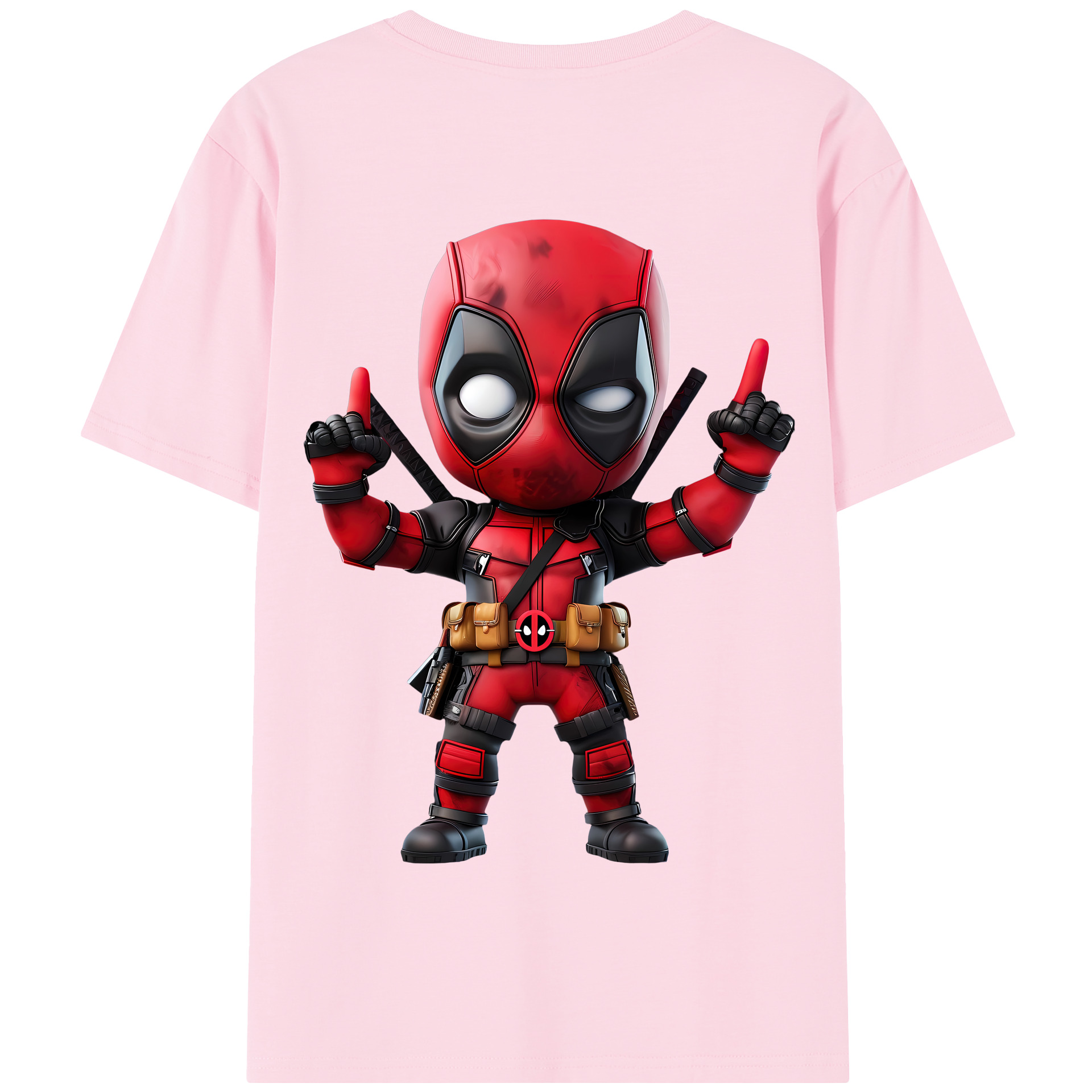 （画像用） Deadpool デッドプール 綿100％半袖Tシャツ（背面プリント）