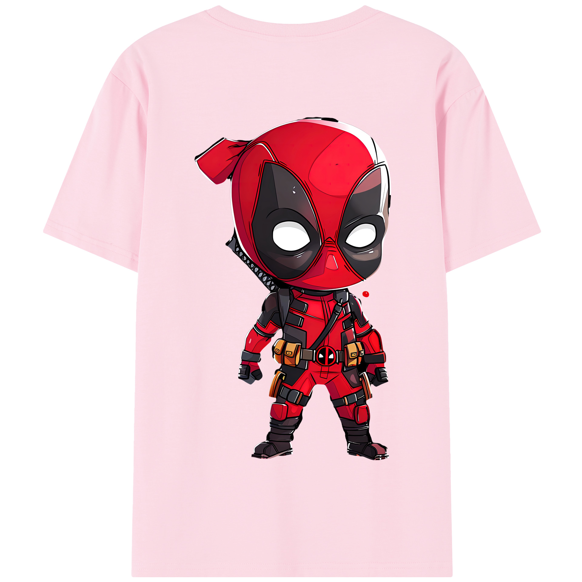 （画像用） Deadpool デッドプール 綿100％半袖Tシャツ（背面プリント）