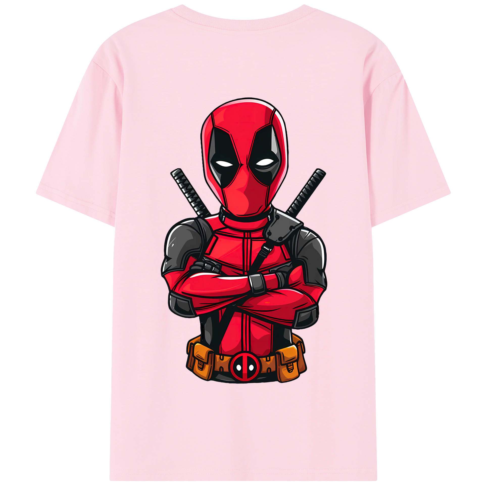 （画像用） Deadpool デッドプール 綿100％半袖Tシャツ（背面プリント）