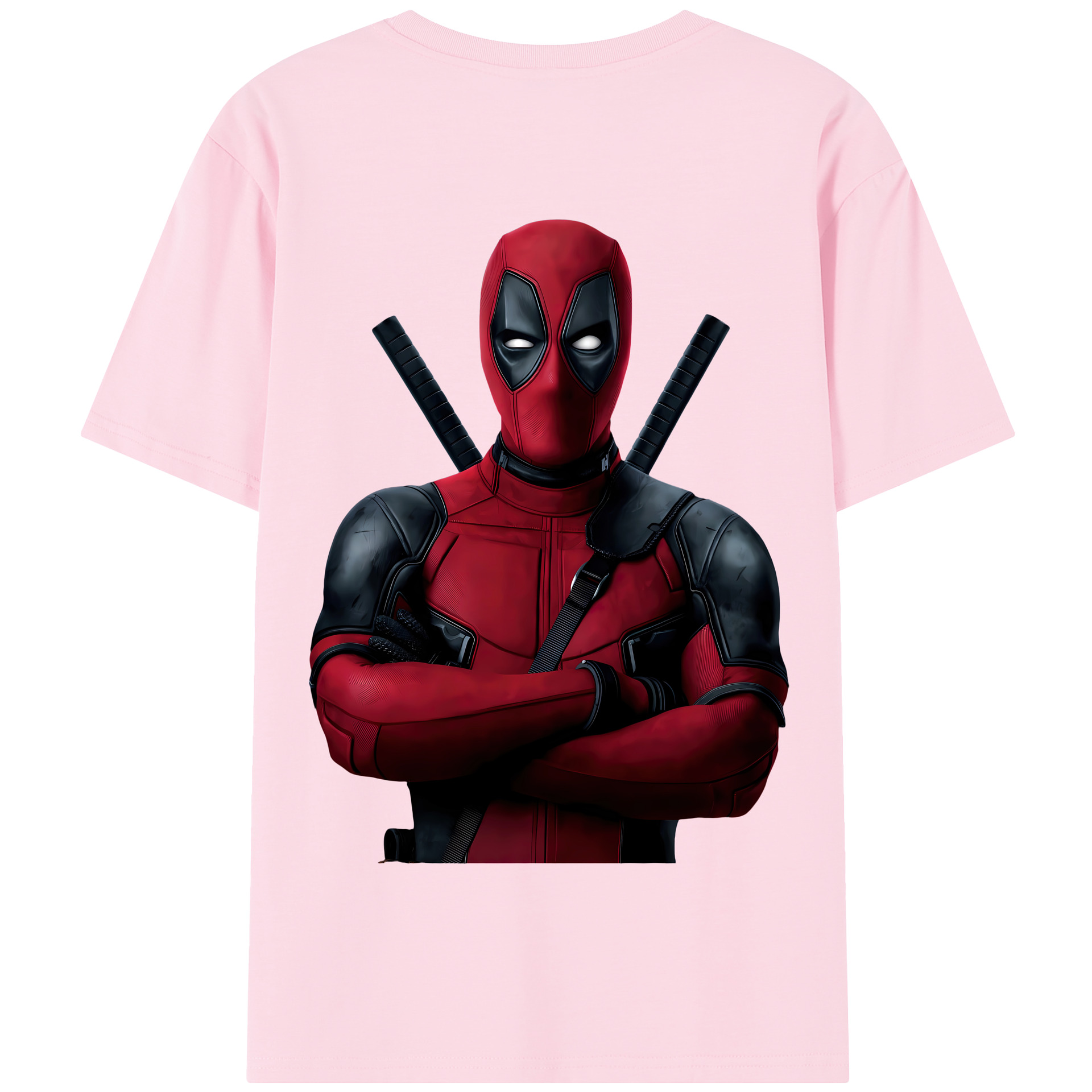 （画像用） Deadpool デッドプール 綿100％半袖Tシャツ（背面プリント）