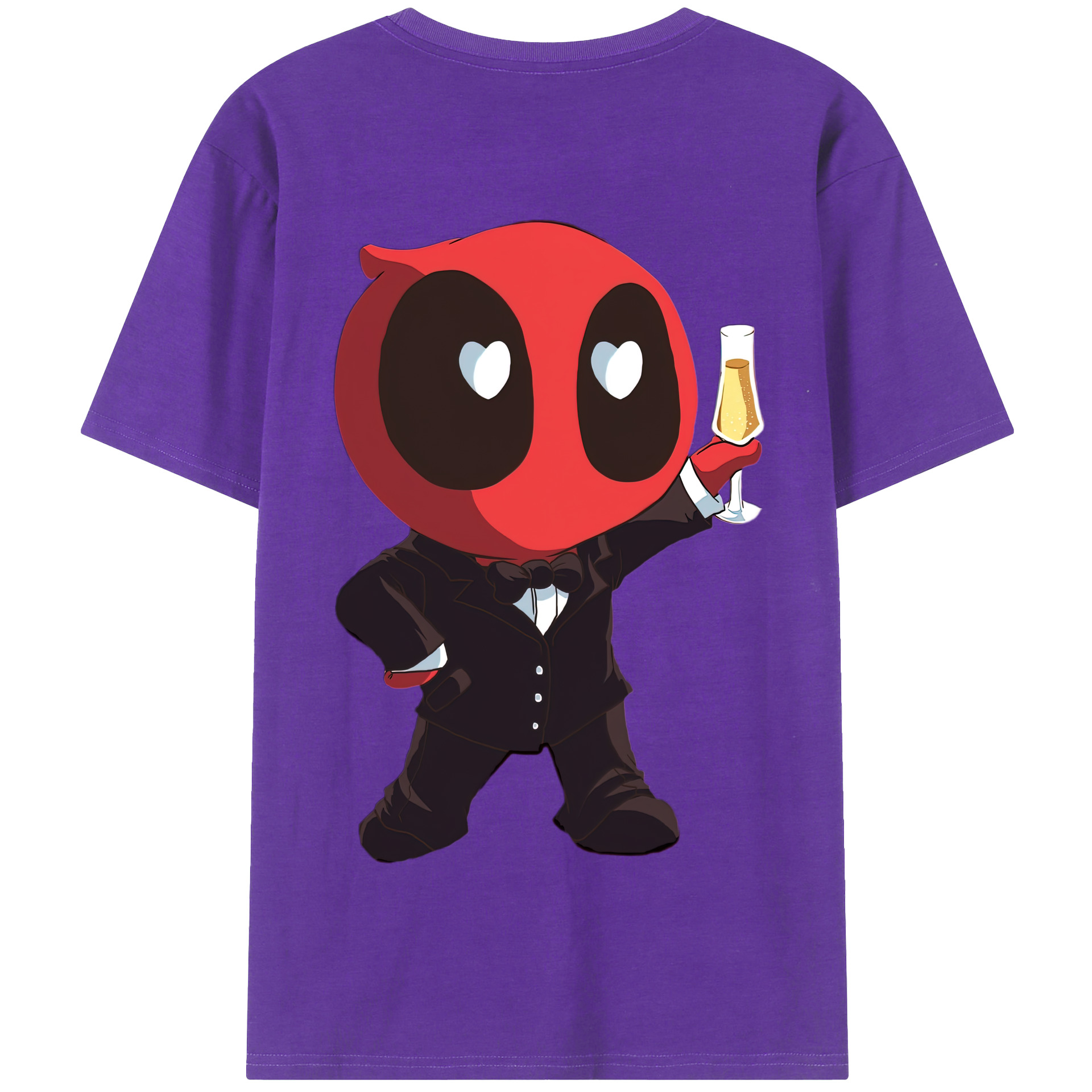 （画像用） Deadpool デッドプール 綿100％半袖Tシャツ（背面プリント）