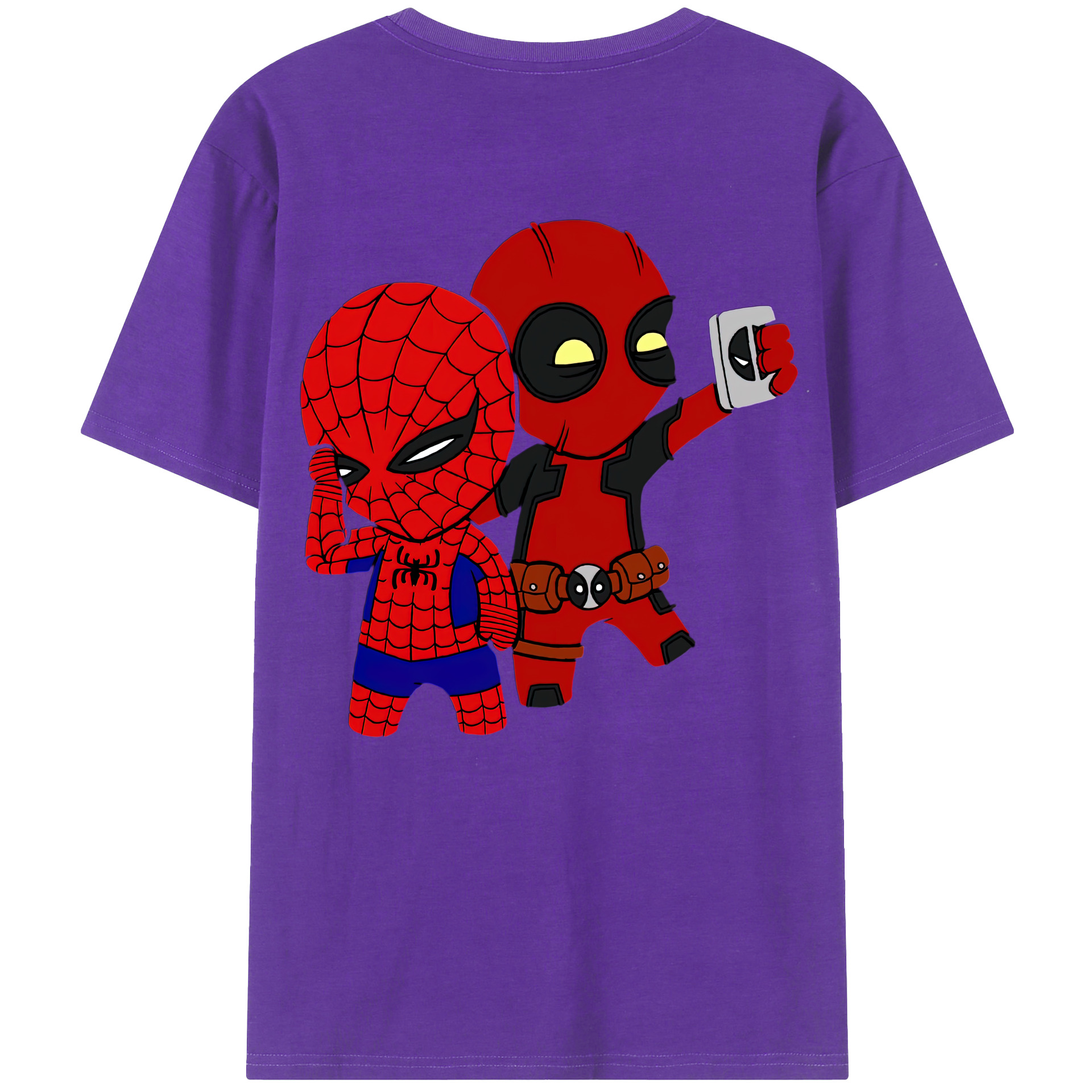 （画像用） Deadpool デッドプール 綿100％半袖Tシャツ（背面プリント）