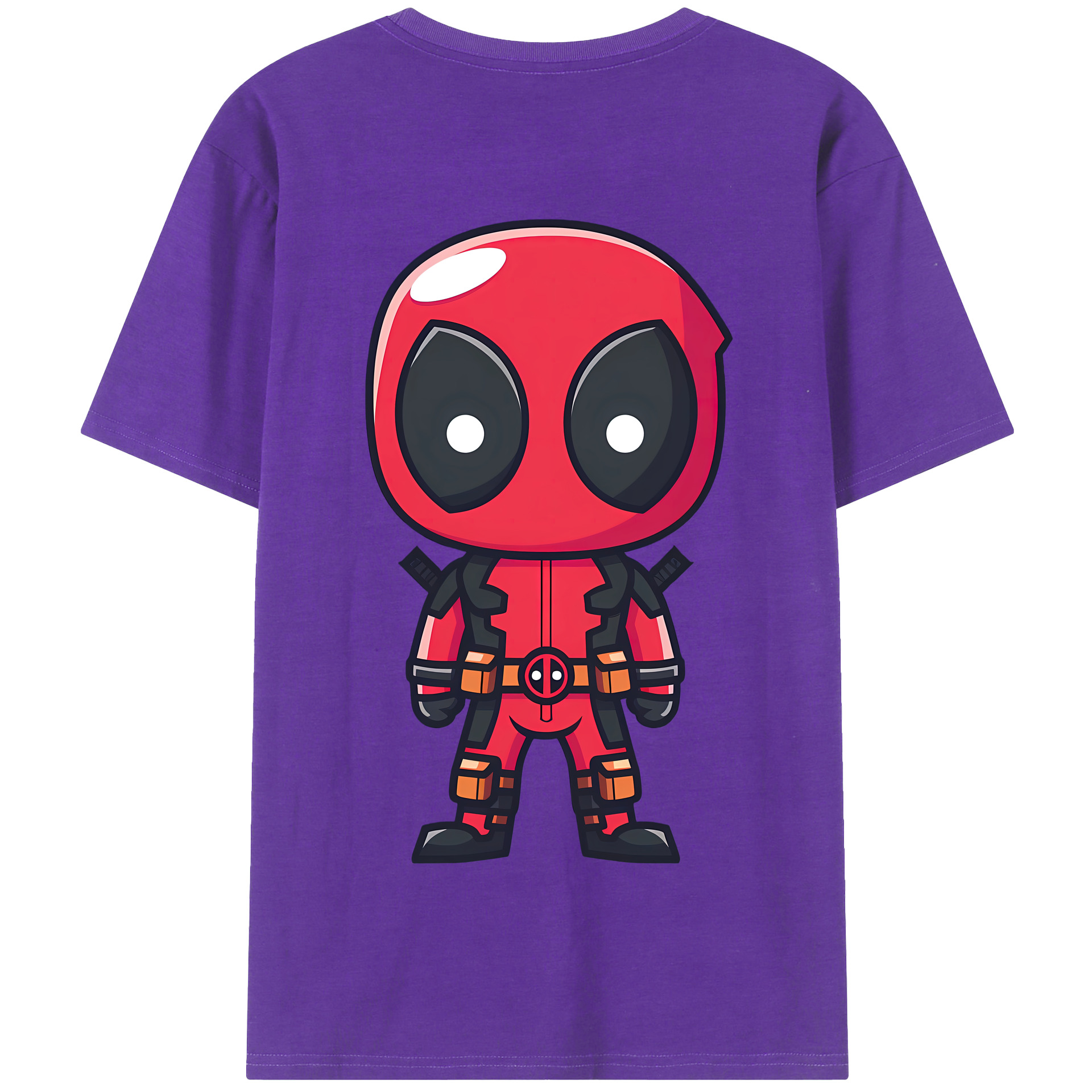 （画像用） Deadpool デッドプール 綿100％半袖Tシャツ（背面プリント）