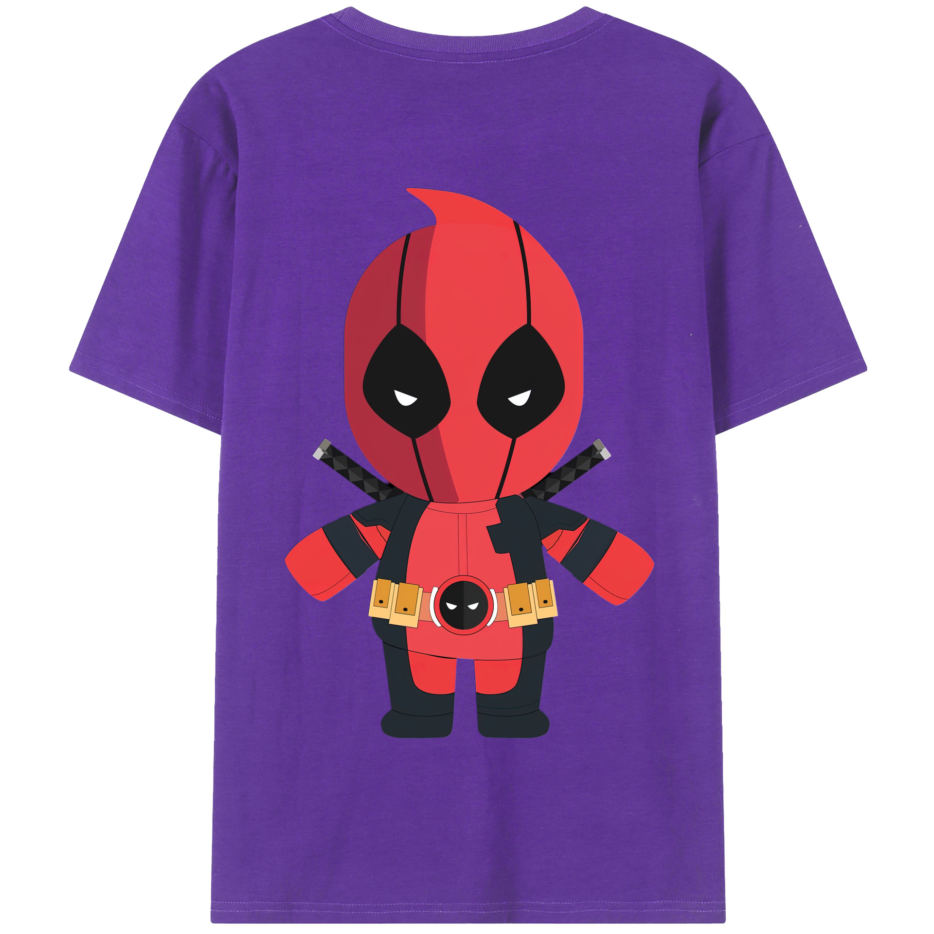 （画像用） Deadpool デッドプール 綿100％半袖Tシャツ（背面プリント）
