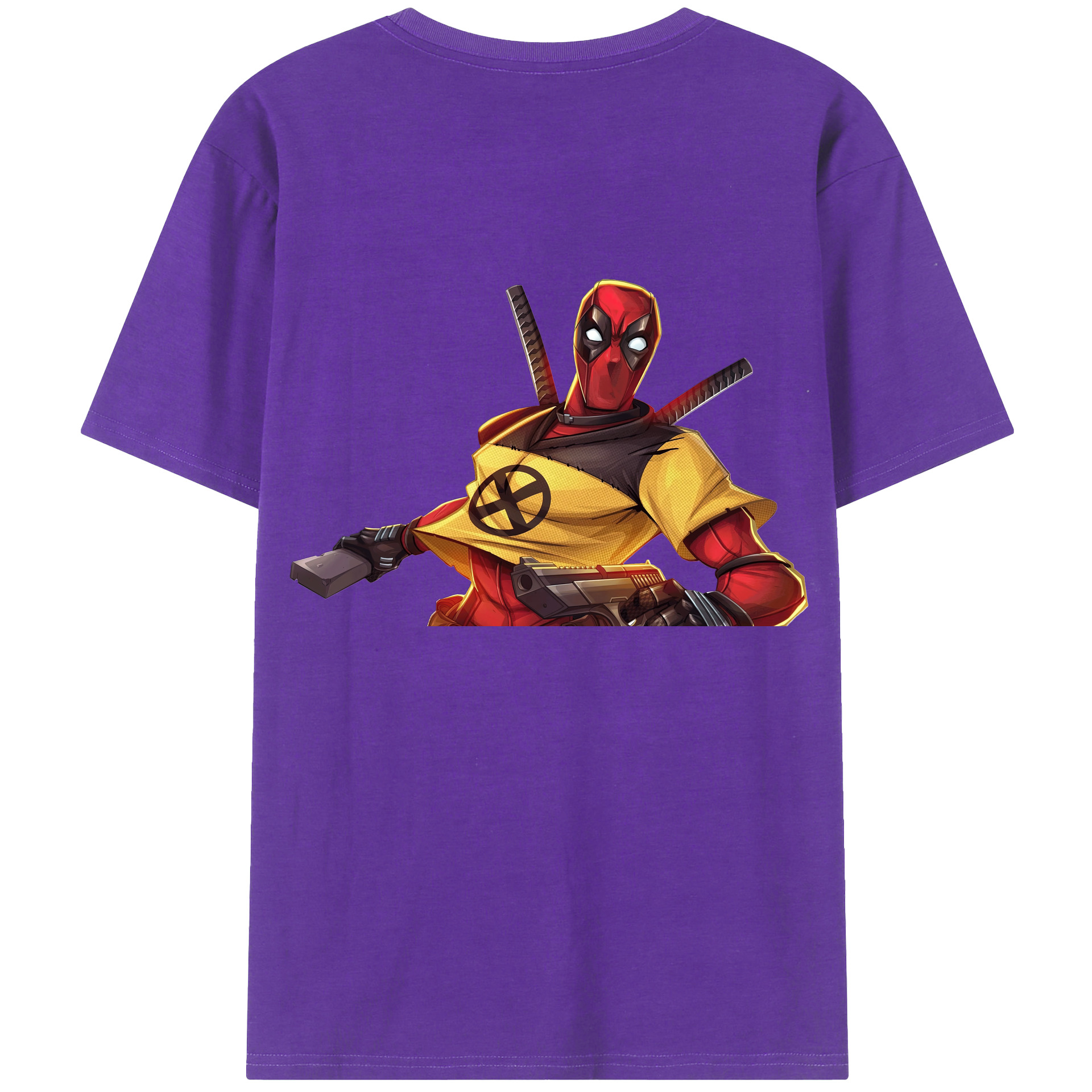 （画像用） Deadpool デッドプール 綿100％半袖Tシャツ（背面プリント）