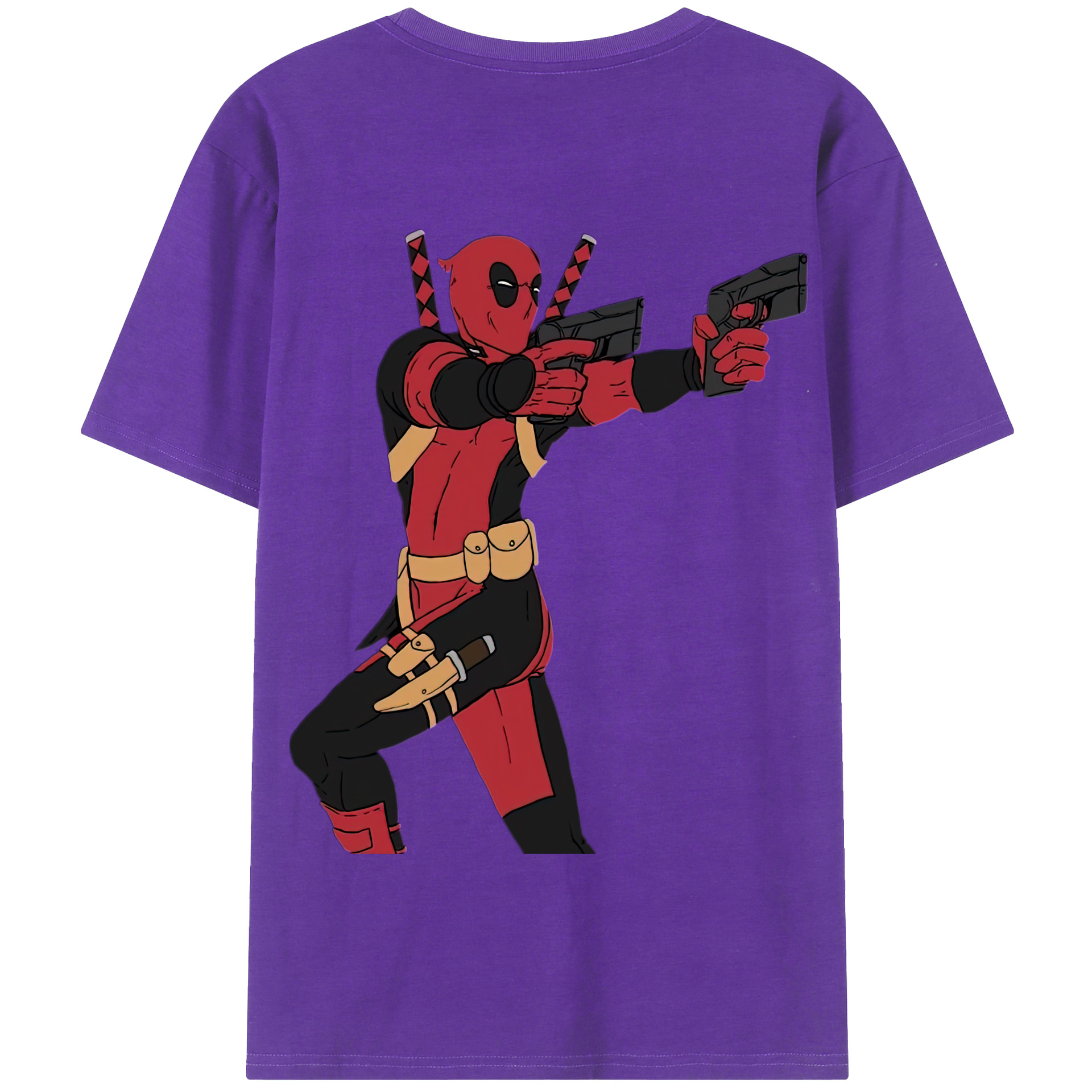 （画像用） Deadpool デッドプール 綿100％半袖Tシャツ（背面プリント）