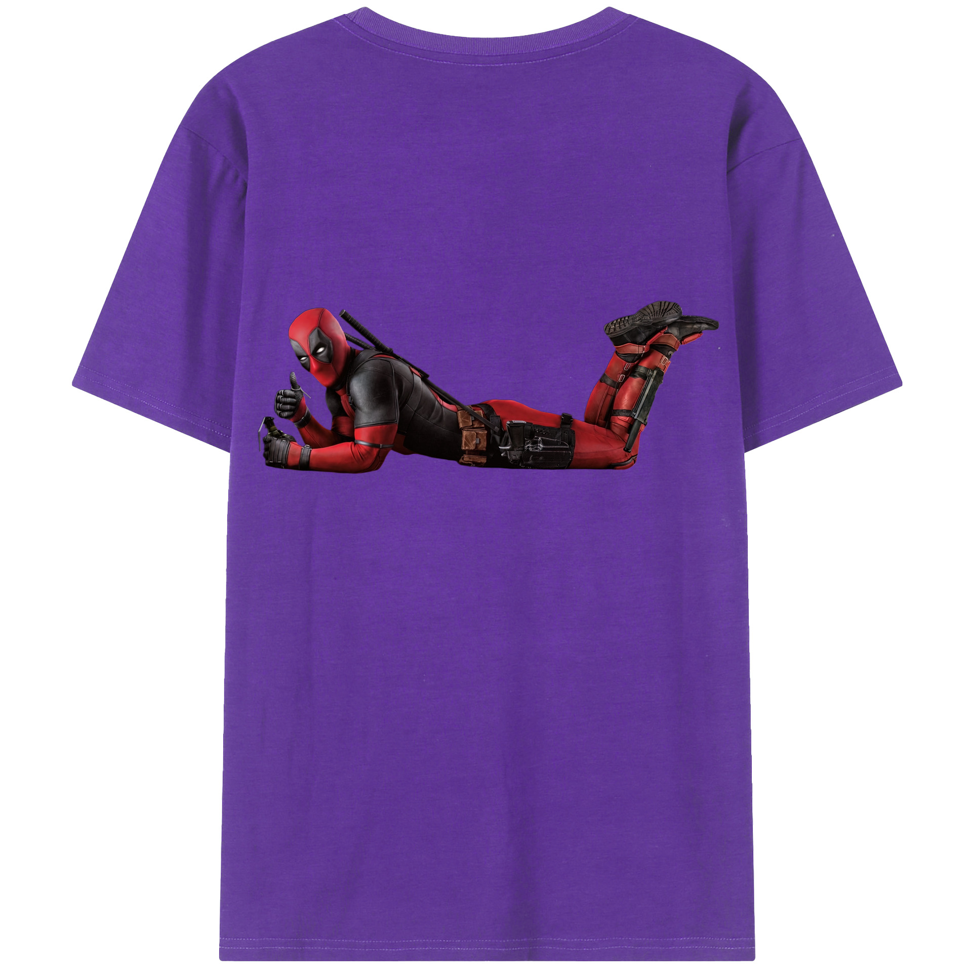 （画像用） Deadpool デッドプール 綿100％半袖Tシャツ（背面プリント）