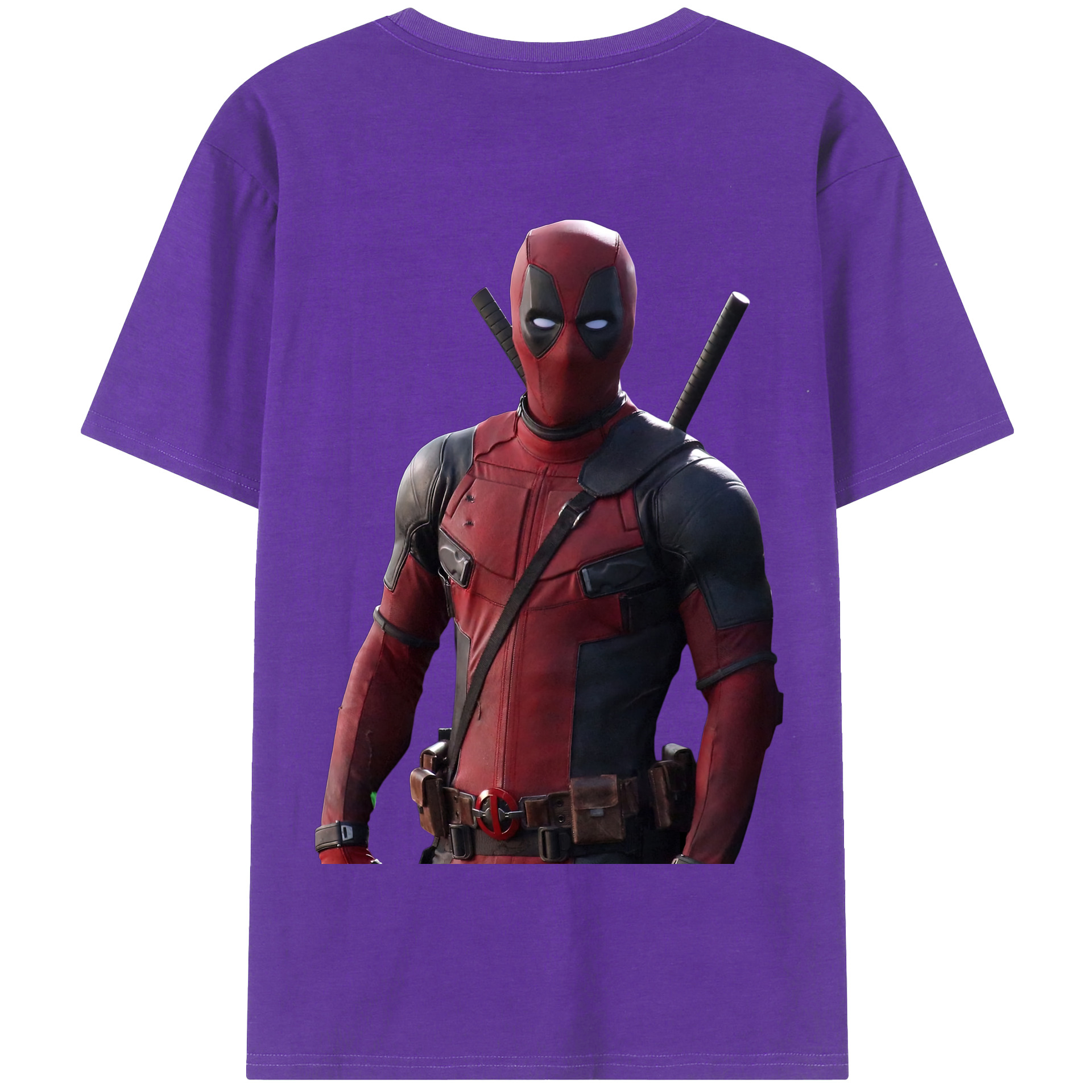 （画像用） Deadpool デッドプール 綿100％半袖Tシャツ（背面プリント）