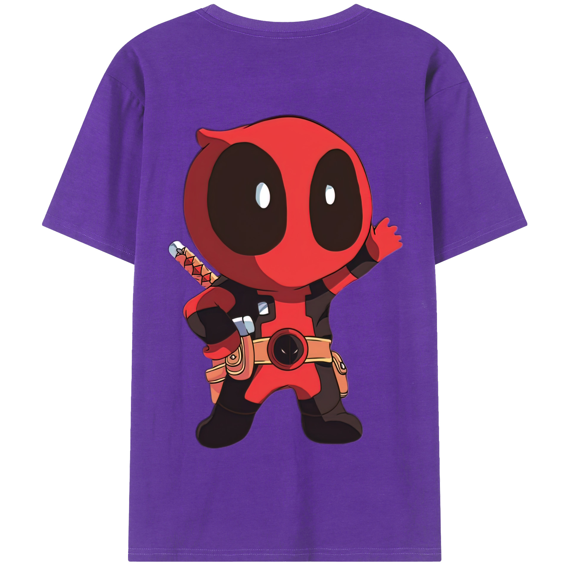 （画像用） Deadpool デッドプール 綿100％半袖Tシャツ（背面プリント）