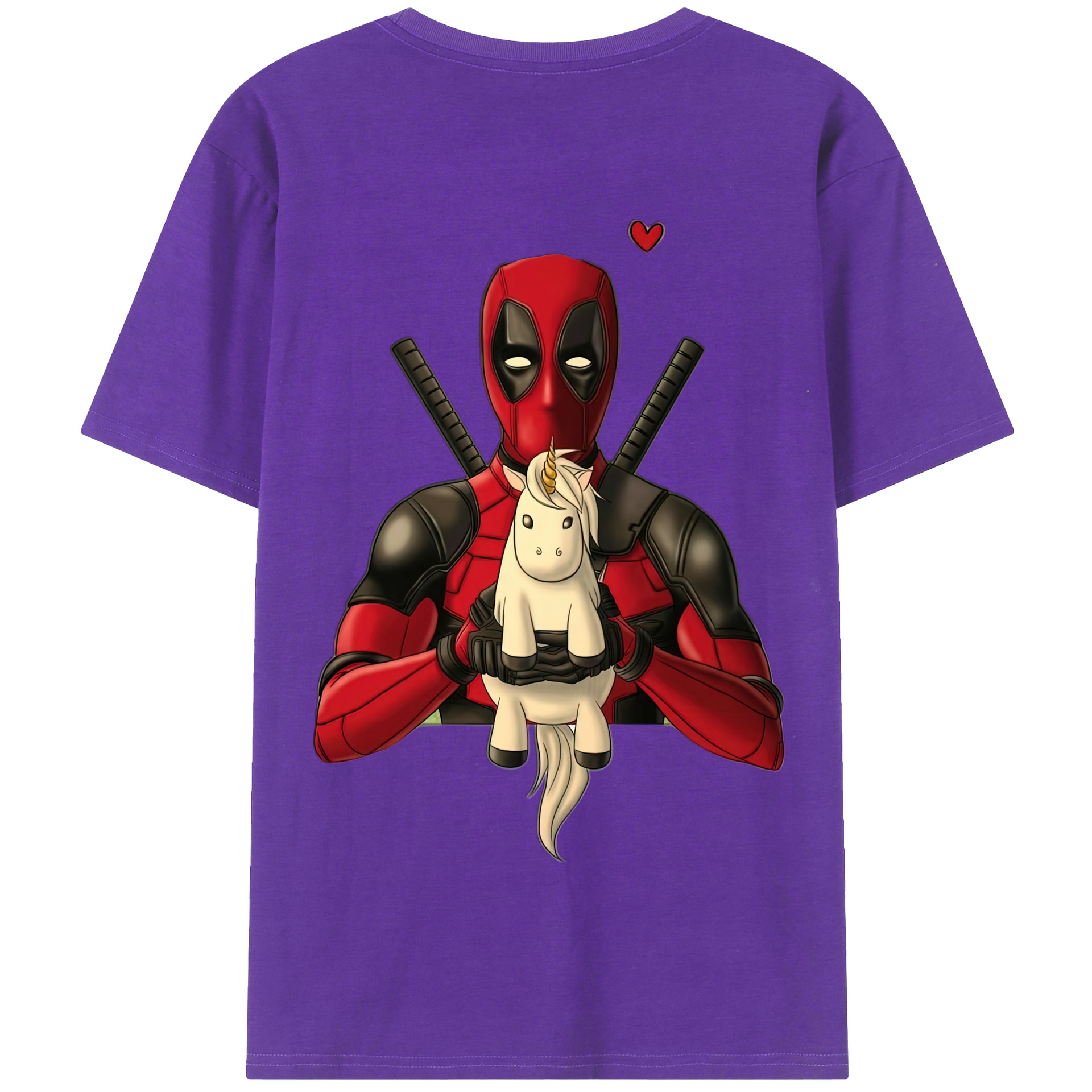 （画像用） Deadpool デッドプール 綿100％半袖Tシャツ（背面プリント）