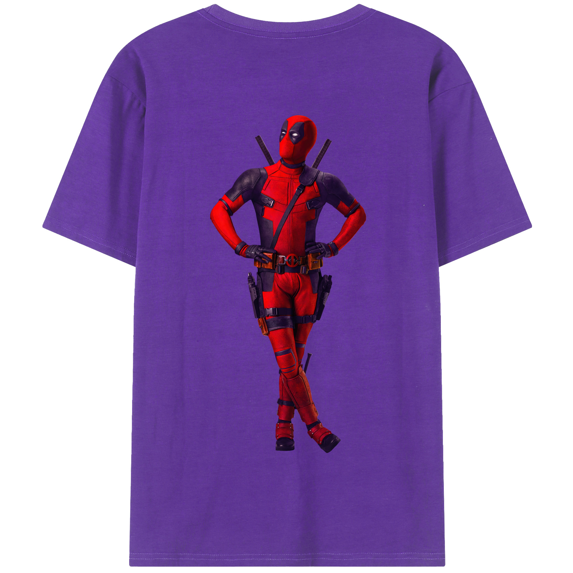 （画像用） Deadpool デッドプール 綿100％半袖Tシャツ（背面プリント）