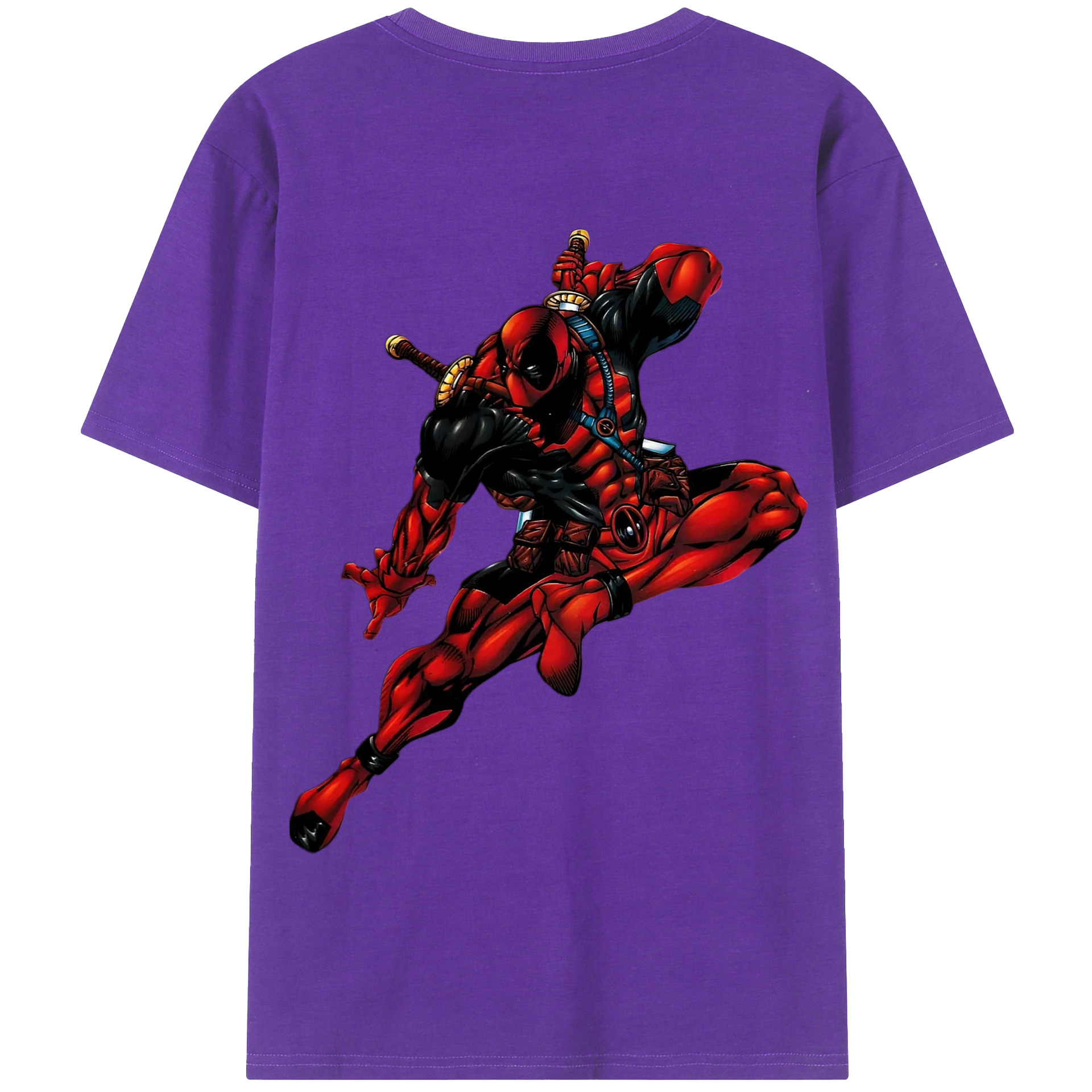 （画像用） Deadpool デッドプール 綿100％半袖Tシャツ（背面プリント）