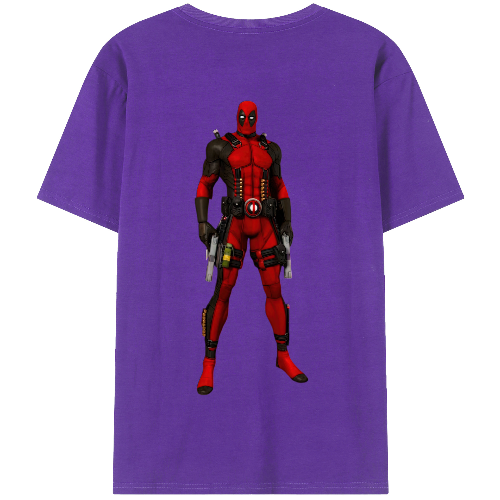 （画像用） Deadpool デッドプール 綿100％半袖Tシャツ（背面プリント）
