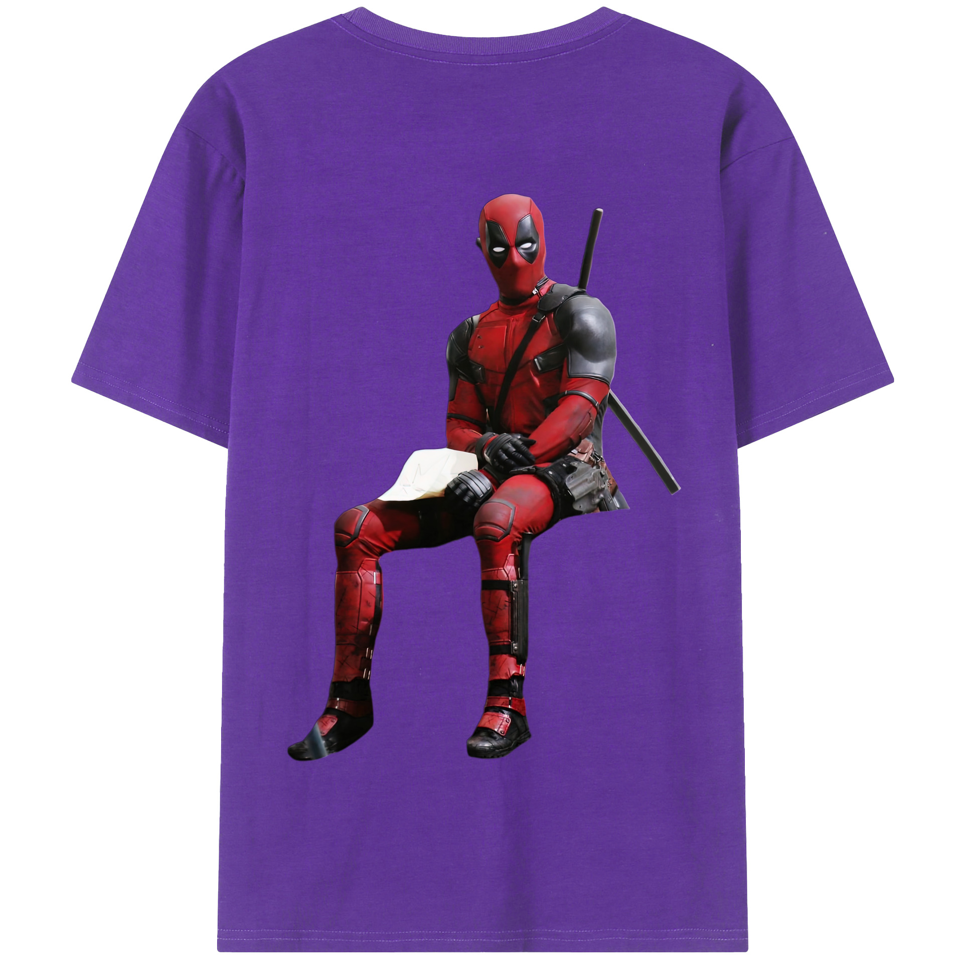 （画像用） Deadpool デッドプール 綿100％半袖Tシャツ（背面プリント）