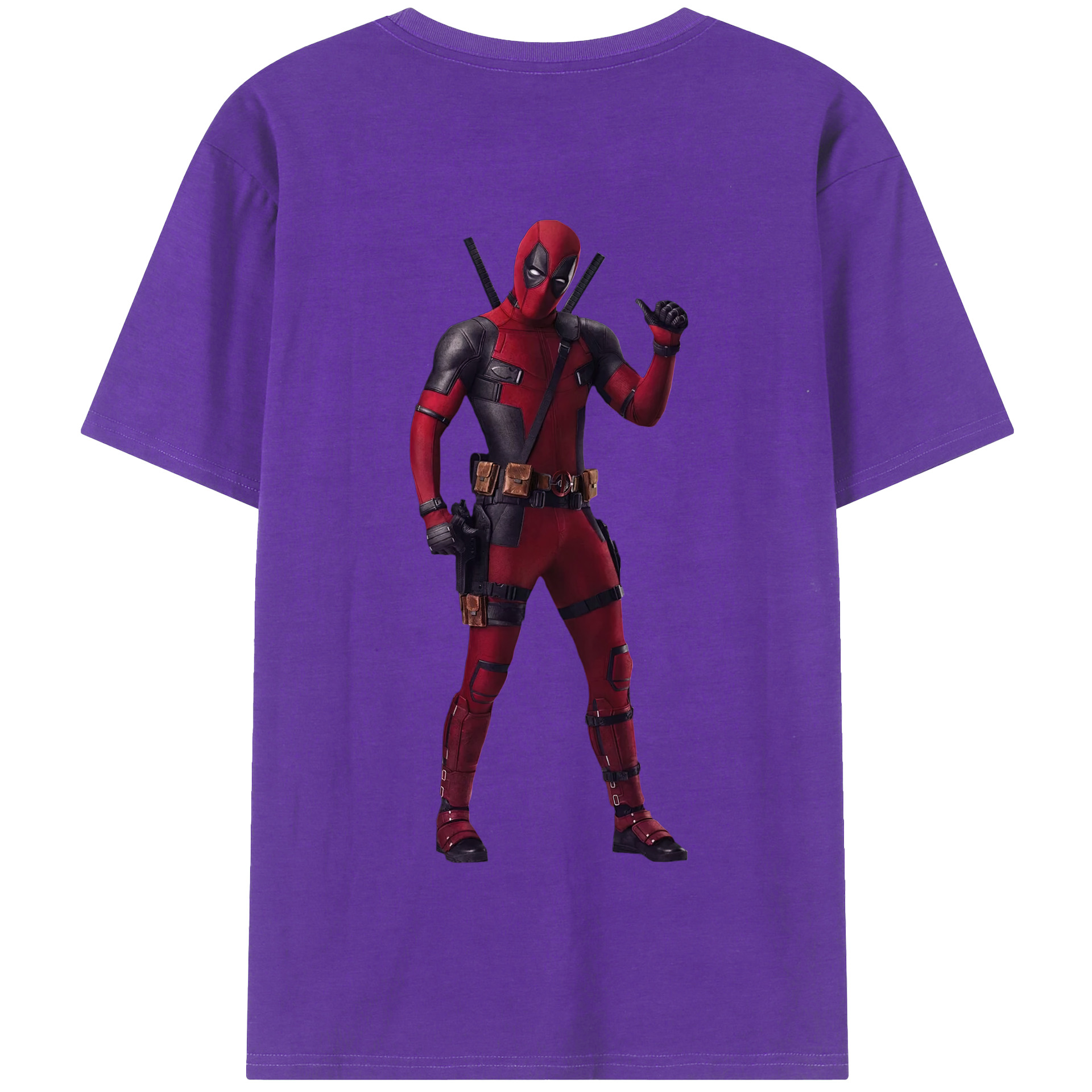 （画像用） Deadpool デッドプール 綿100％半袖Tシャツ（背面プリント）