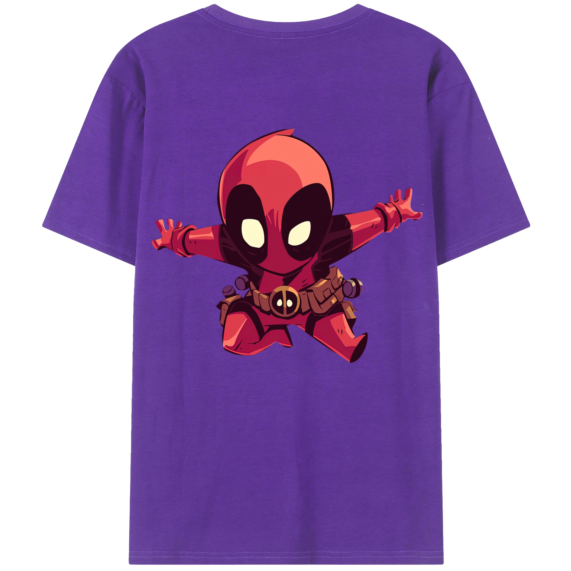 （画像用） Deadpool デッドプール 綿100％半袖Tシャツ（背面プリント）