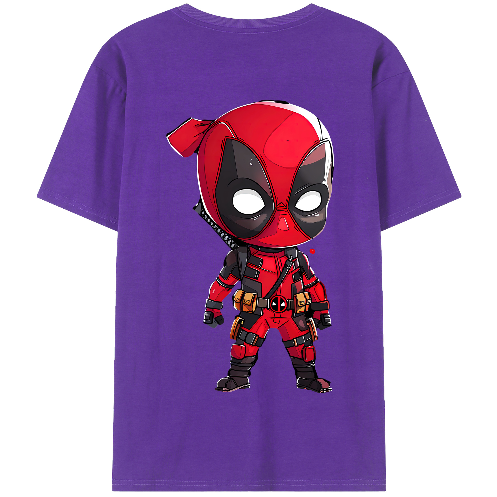 （画像用） Deadpool デッドプール 綿100％半袖Tシャツ（背面プリント）