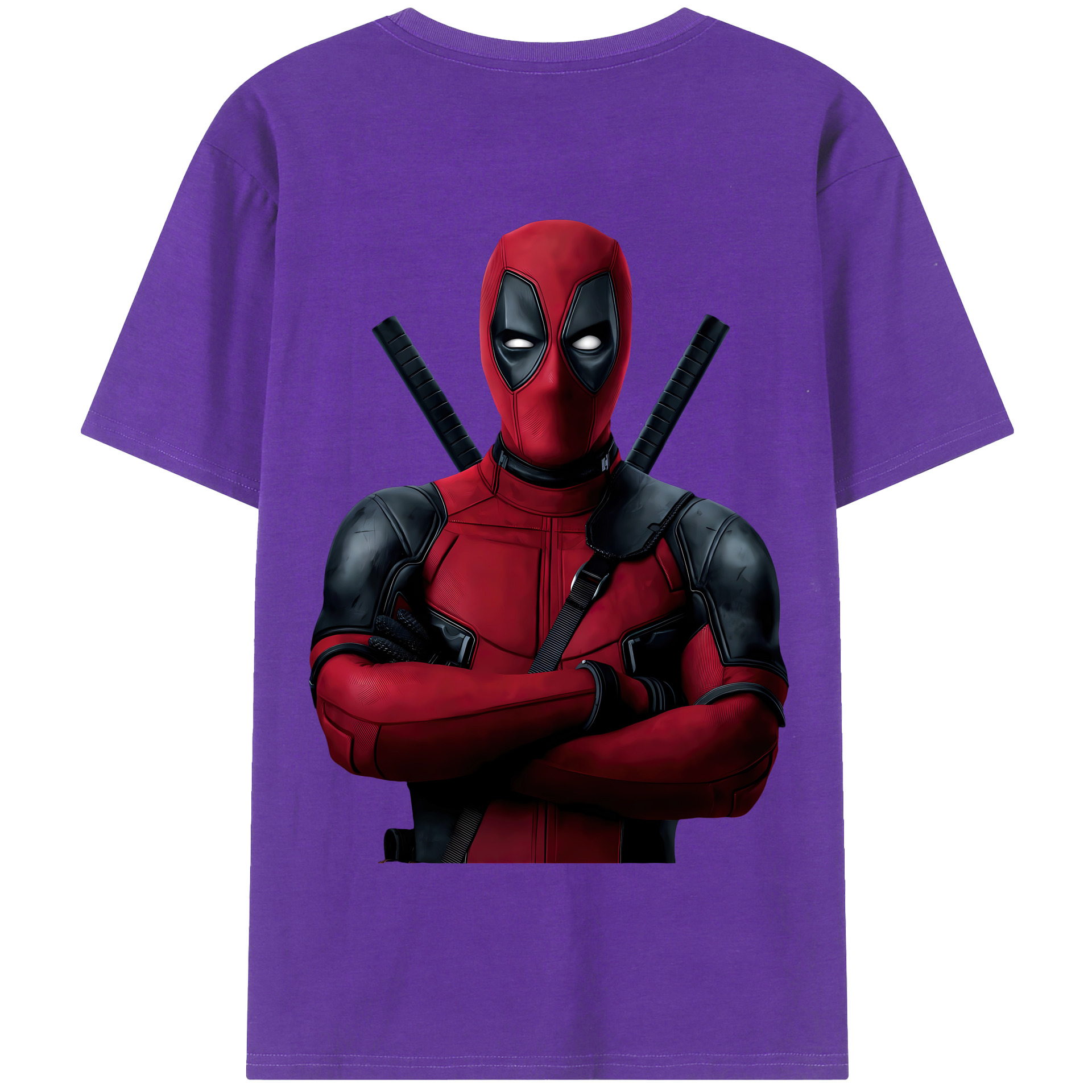 （画像用） Deadpool デッドプール 綿100％半袖Tシャツ（背面プリント）