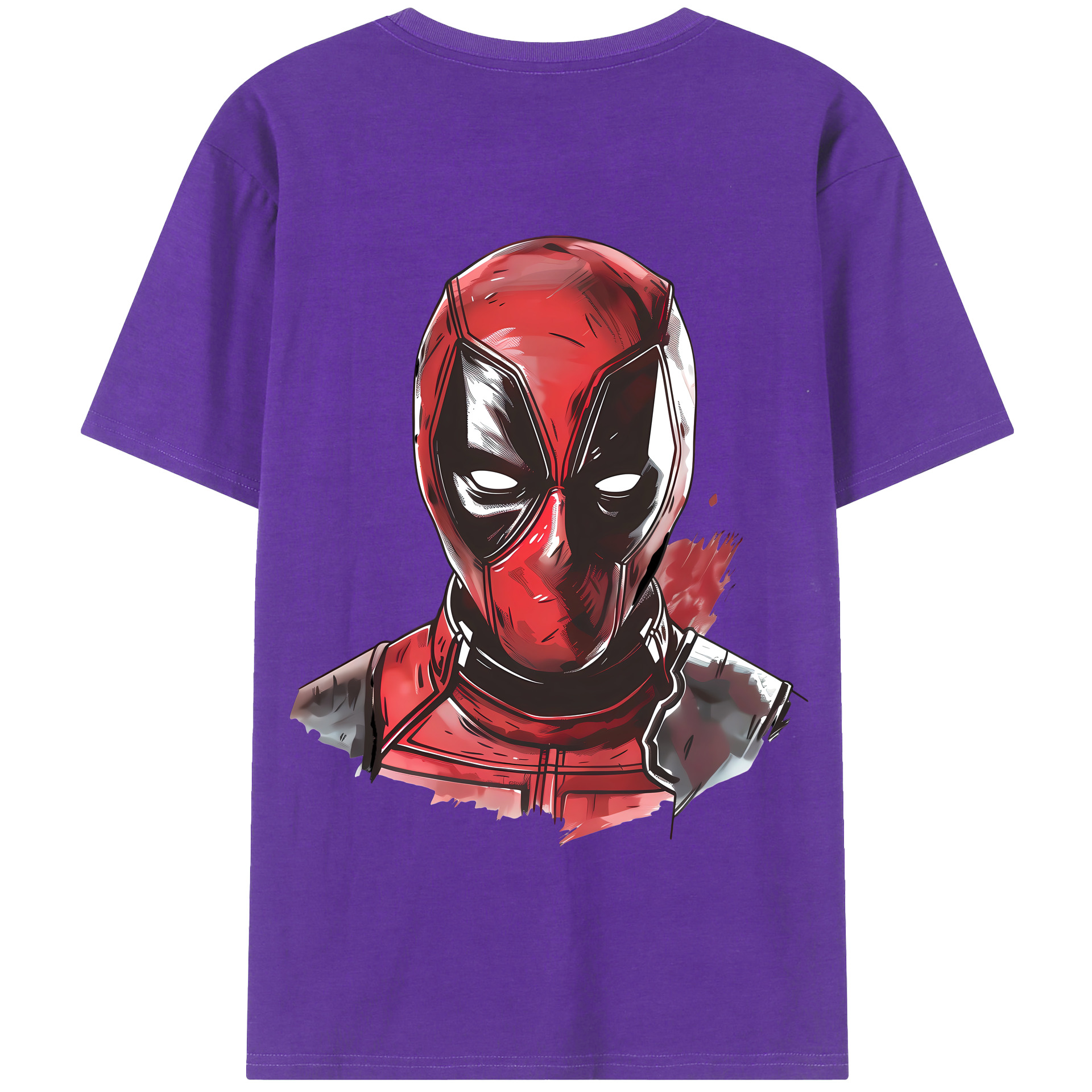 （画像用） Deadpool デッドプール 綿100％半袖Tシャツ（背面プリント）