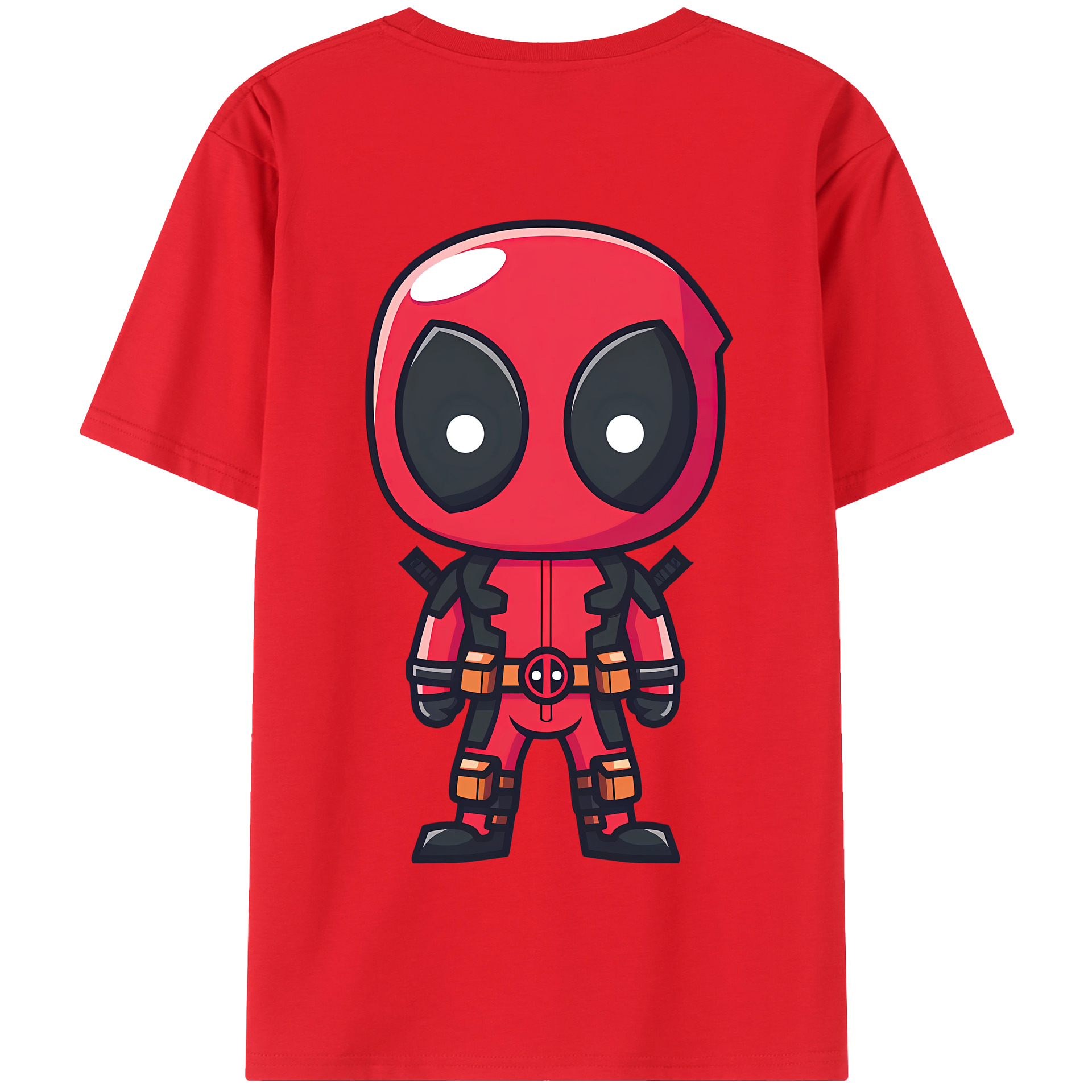 （画像用） Deadpool デッドプール 綿100％半袖Tシャツ（背面プリント）