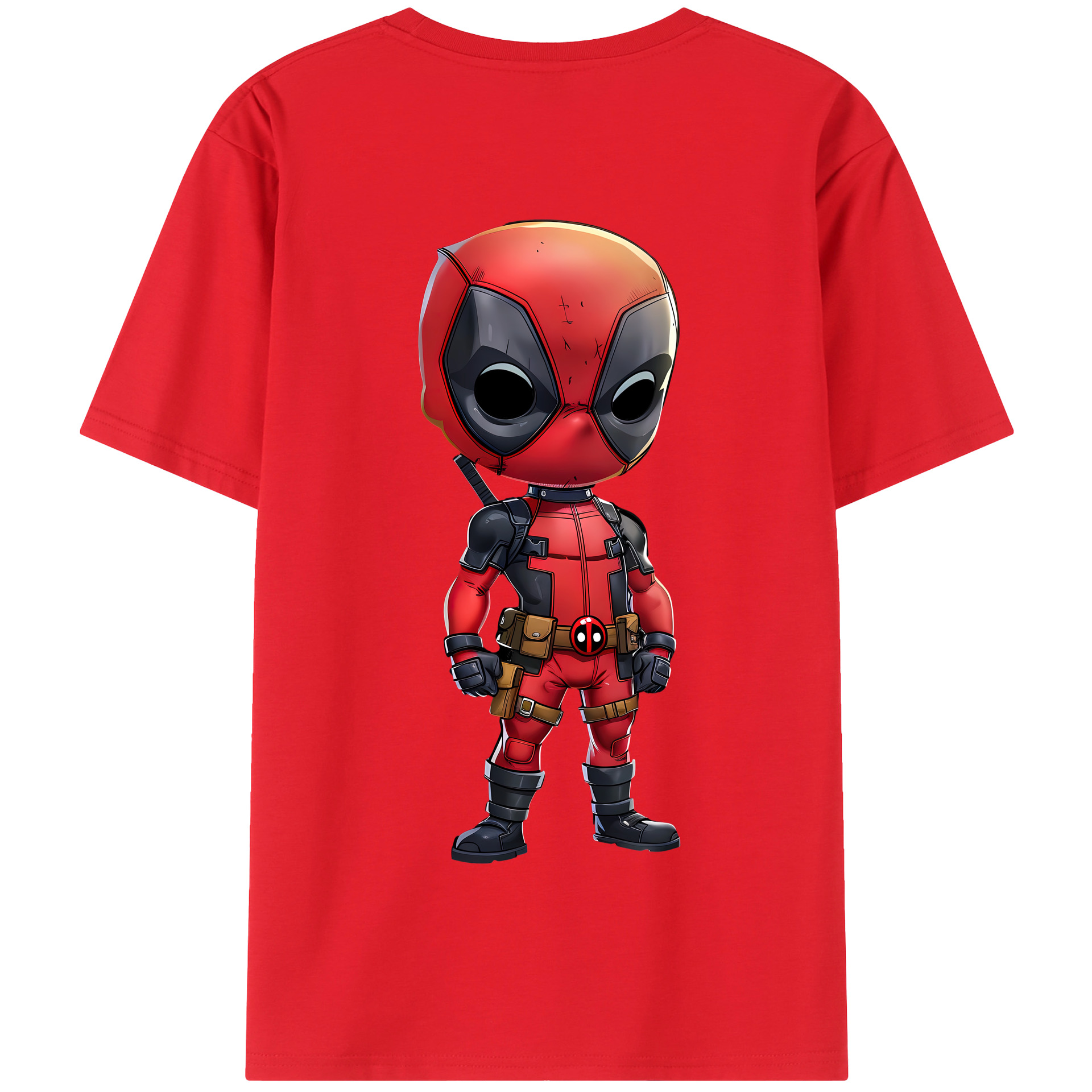 （画像用） Deadpool デッドプール 綿100％半袖Tシャツ（背面プリント）