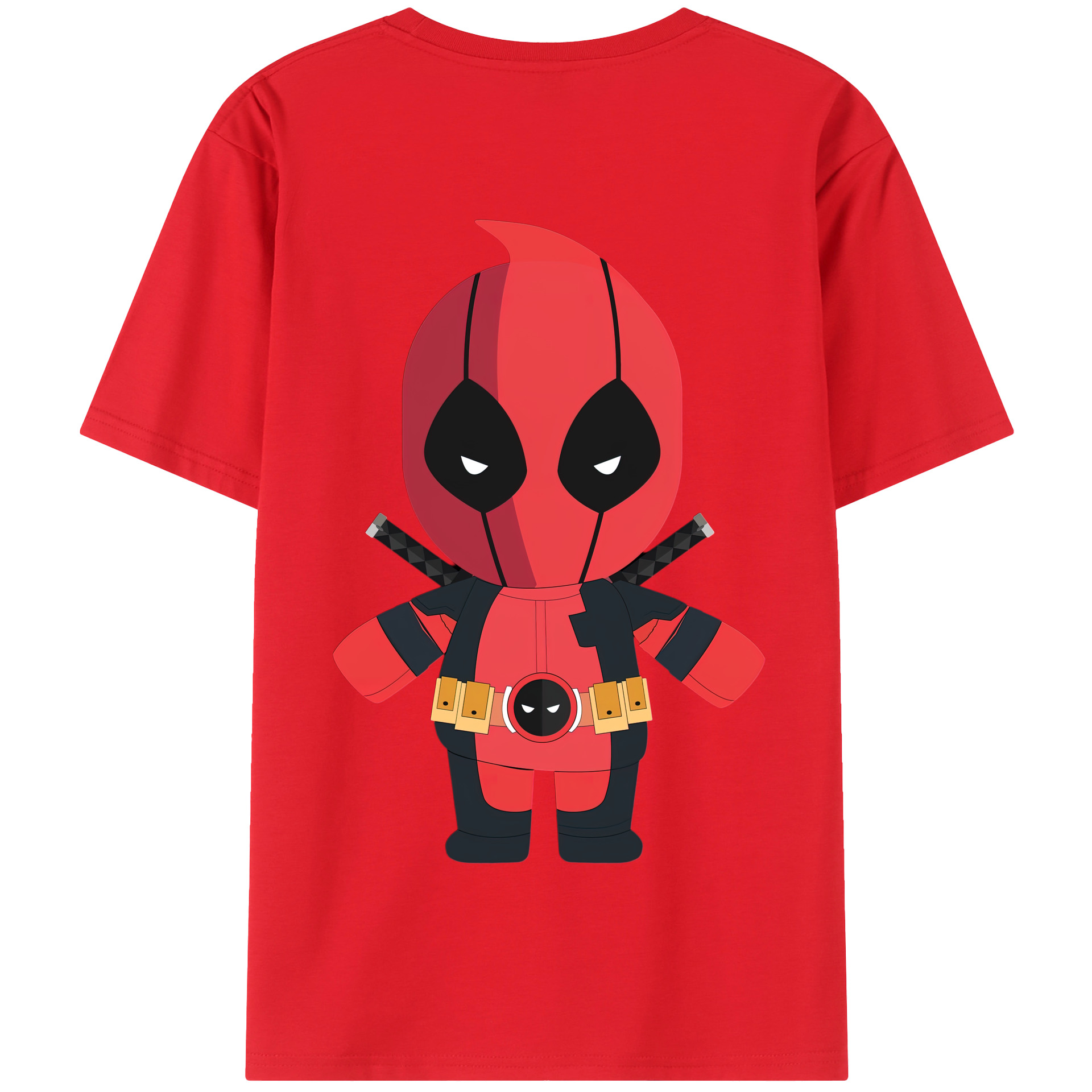 （画像用） Deadpool デッドプール 綿100％半袖Tシャツ（背面プリント）