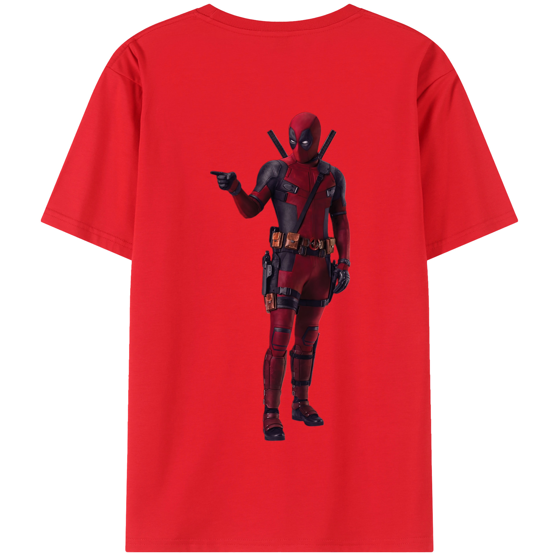 （画像用） Deadpool デッドプール 綿100％半袖Tシャツ（背面プリント）