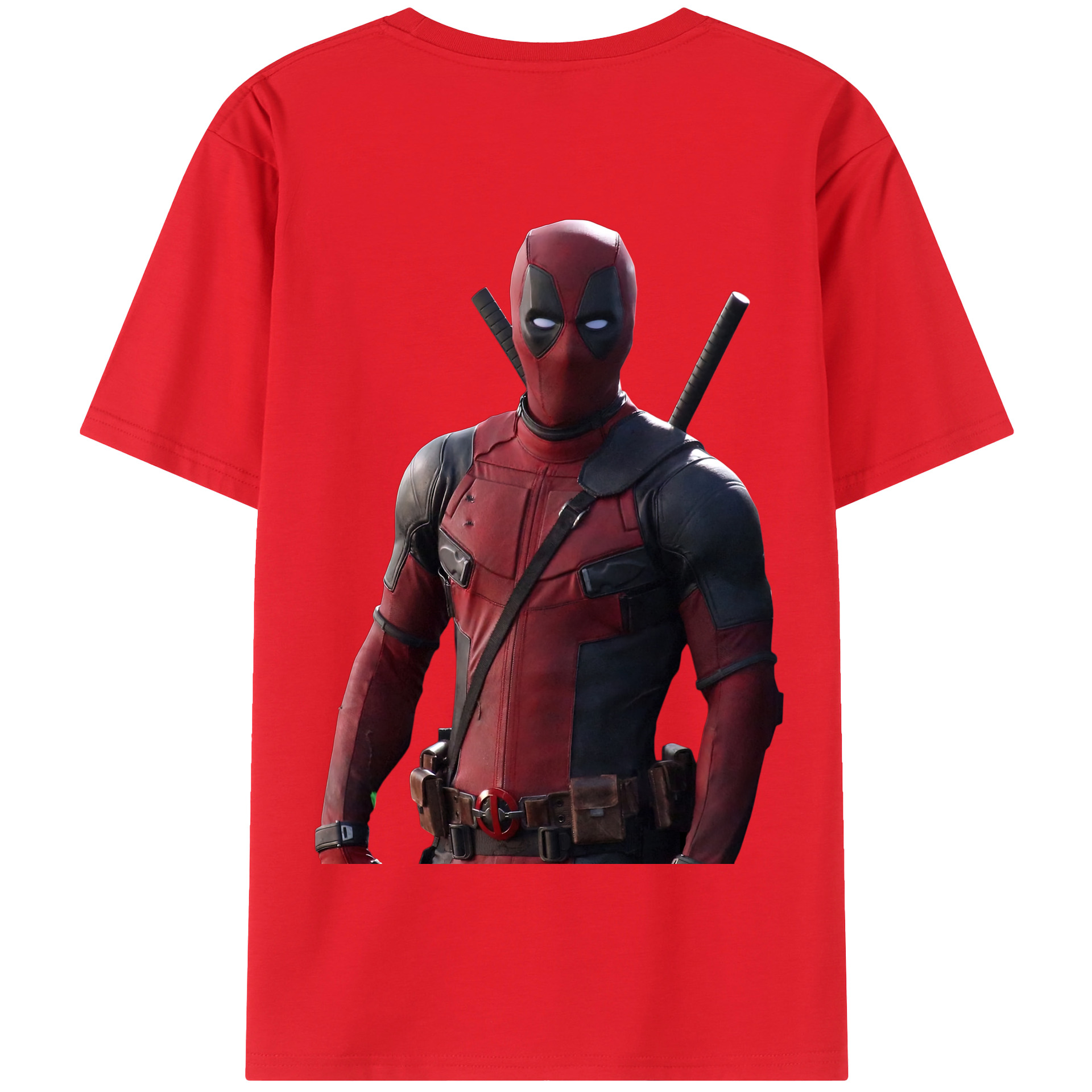 （画像用） Deadpool デッドプール 綿100％半袖Tシャツ（背面プリント）
